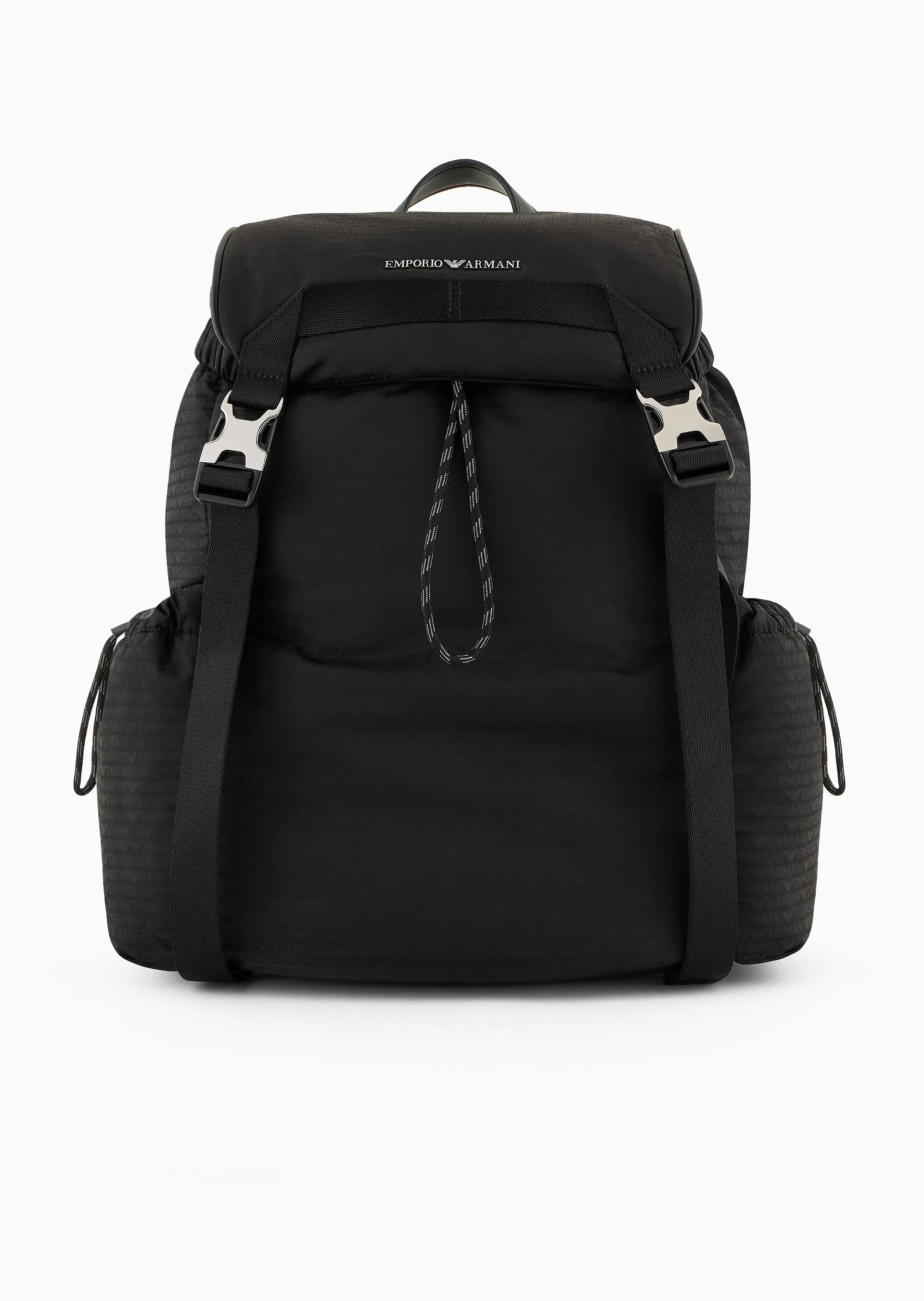 Emporio armani black backpack sales