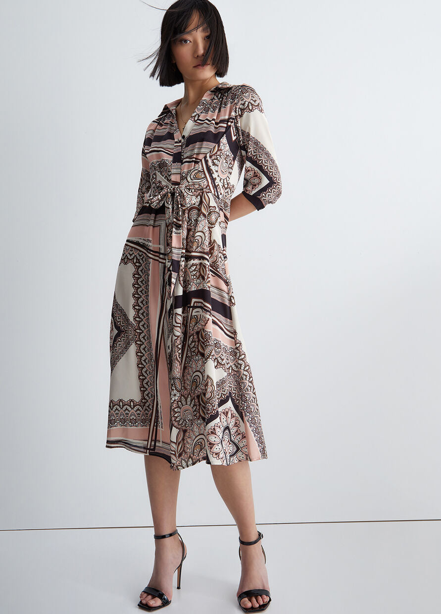 Liu Jo Printed Shirt Dress / Brown