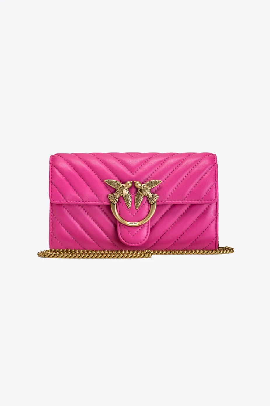 Pinko Love Chevron Bag Fuchsia