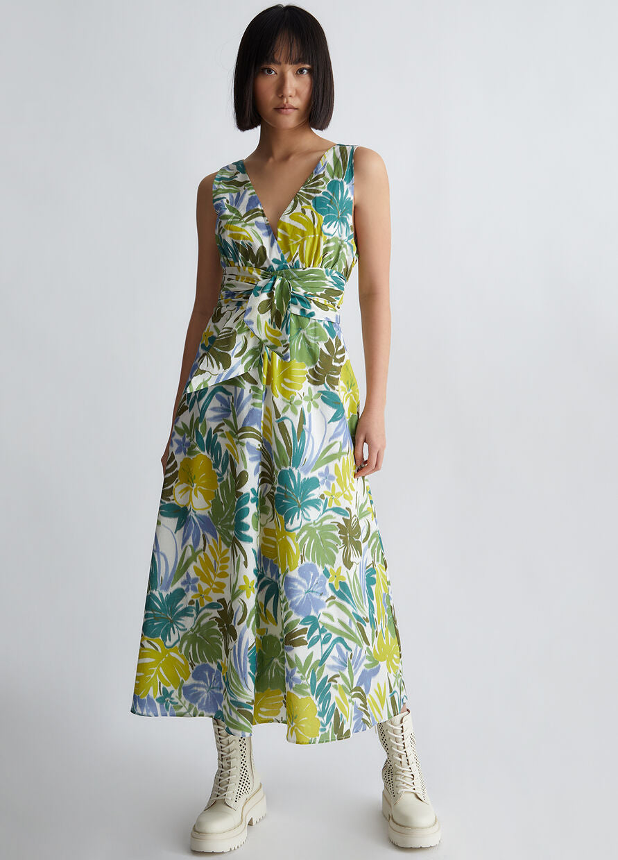 Liu Jo Cotton Floral Dress / Green Liu Jo Cotton Floral Dress / Green