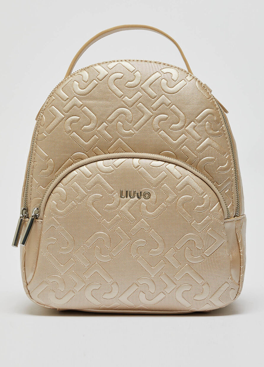 Rucksack Zainetto Dorato Liu Jo Liu Jo Backpack With Logo Gold