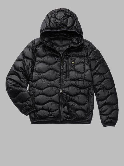 Down Jacket Add Piumini 2019 Blauer Black Wave Pattern Down Jacket - Main Image