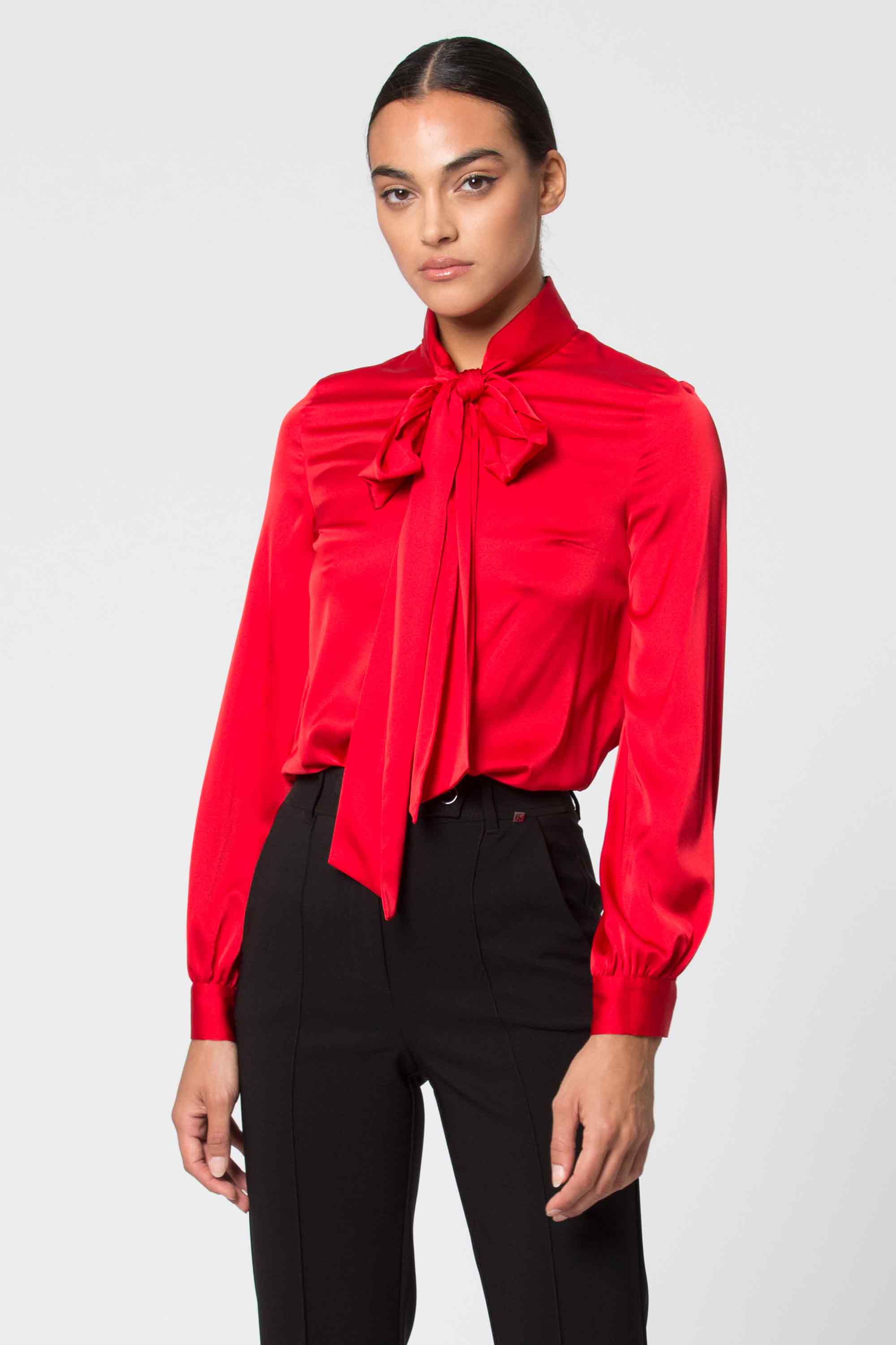 Kocca Bow Shirt Red - Main Image