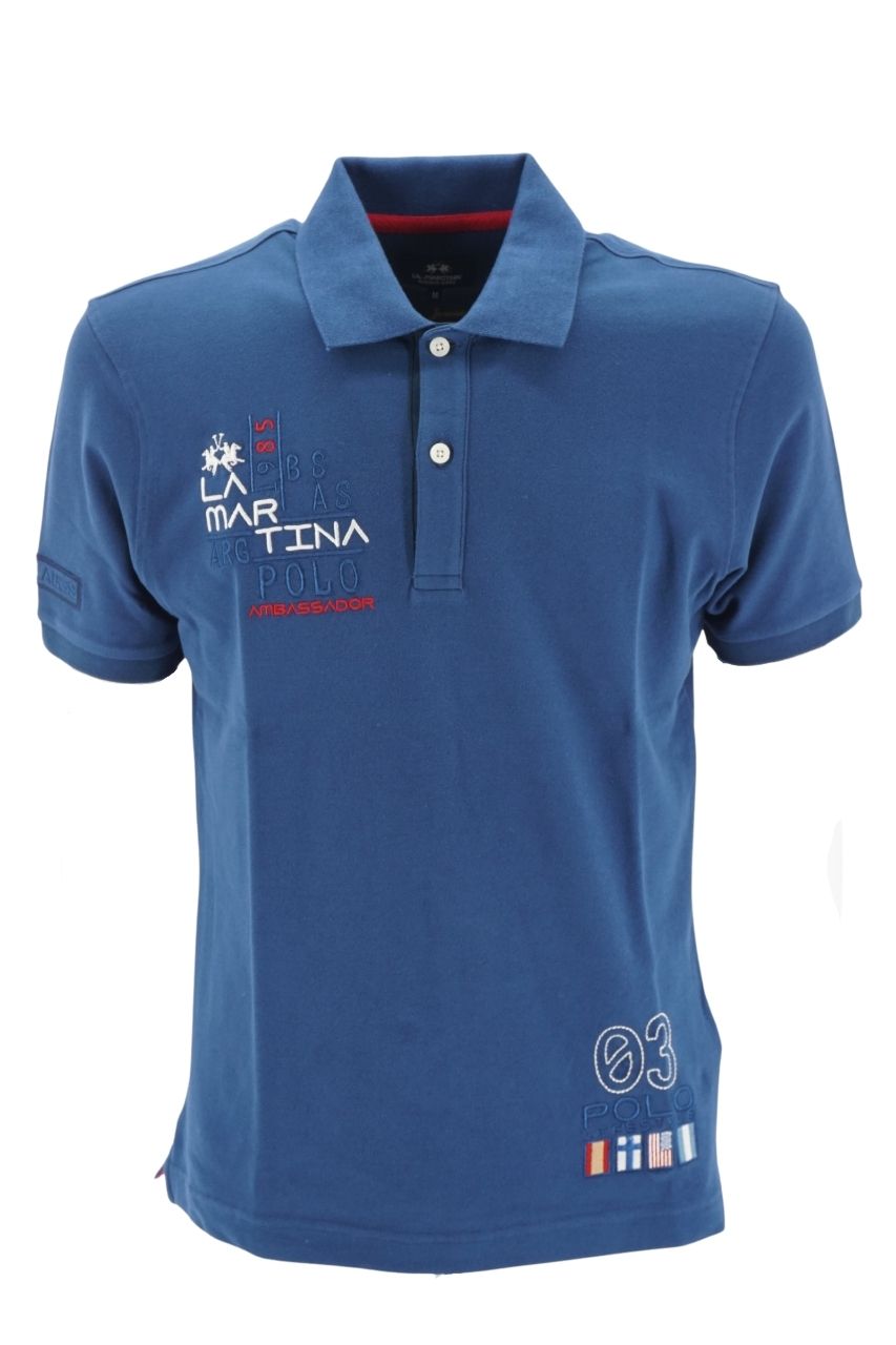La Martina Polo with Embroidery Blue