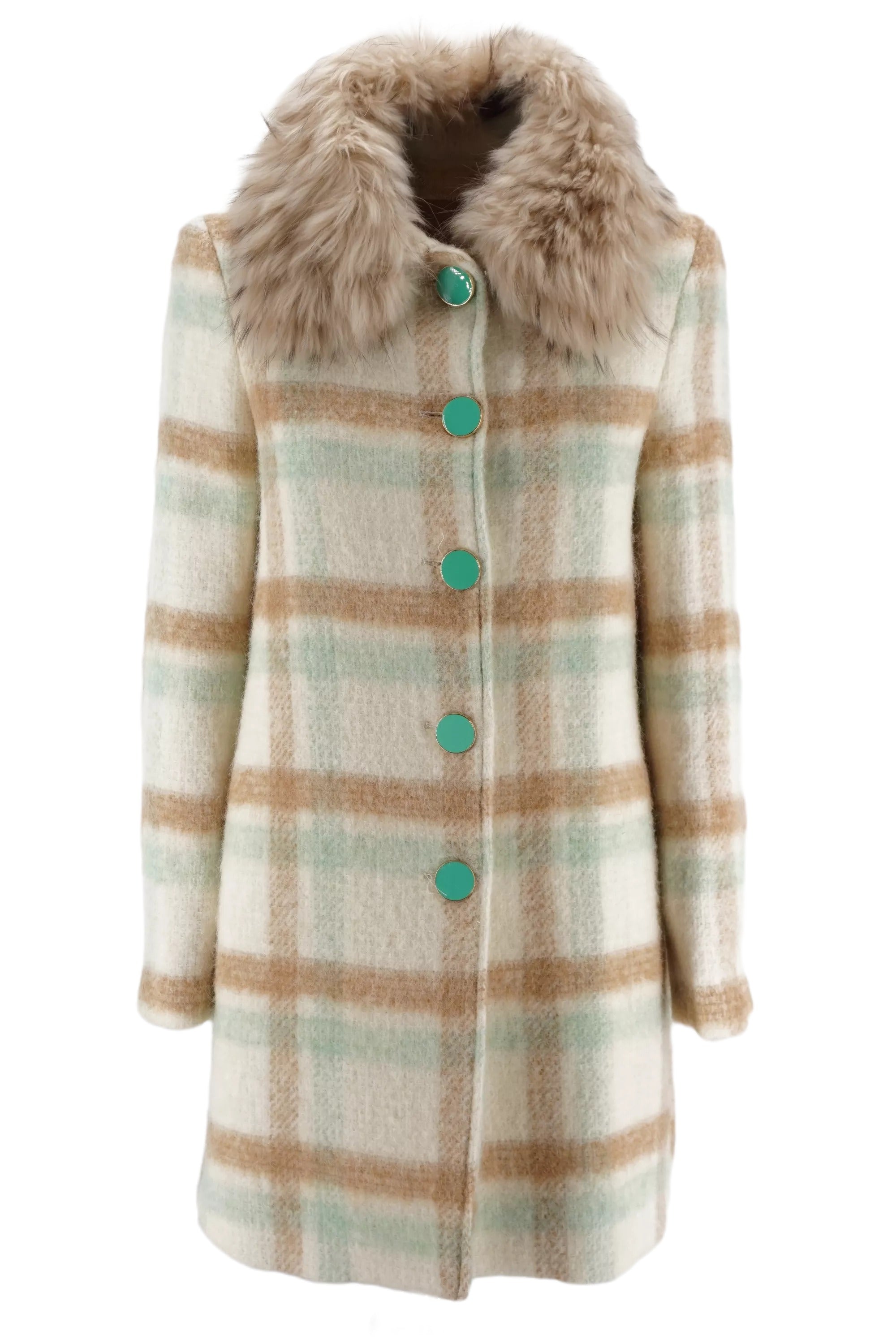 Coat with Fur Kocca Green - Main Image