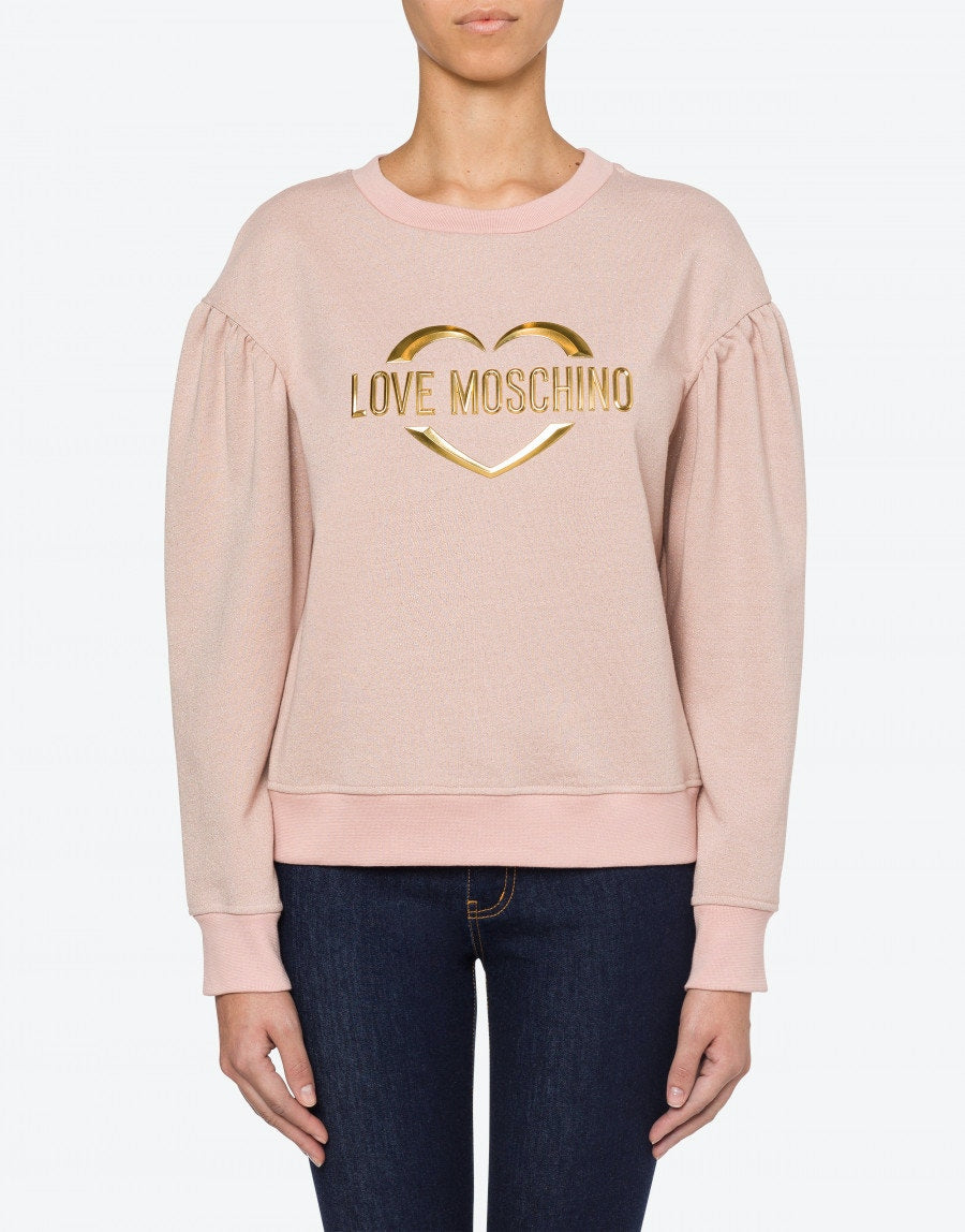 Love Moschino Lurex Sweatshirt Pink