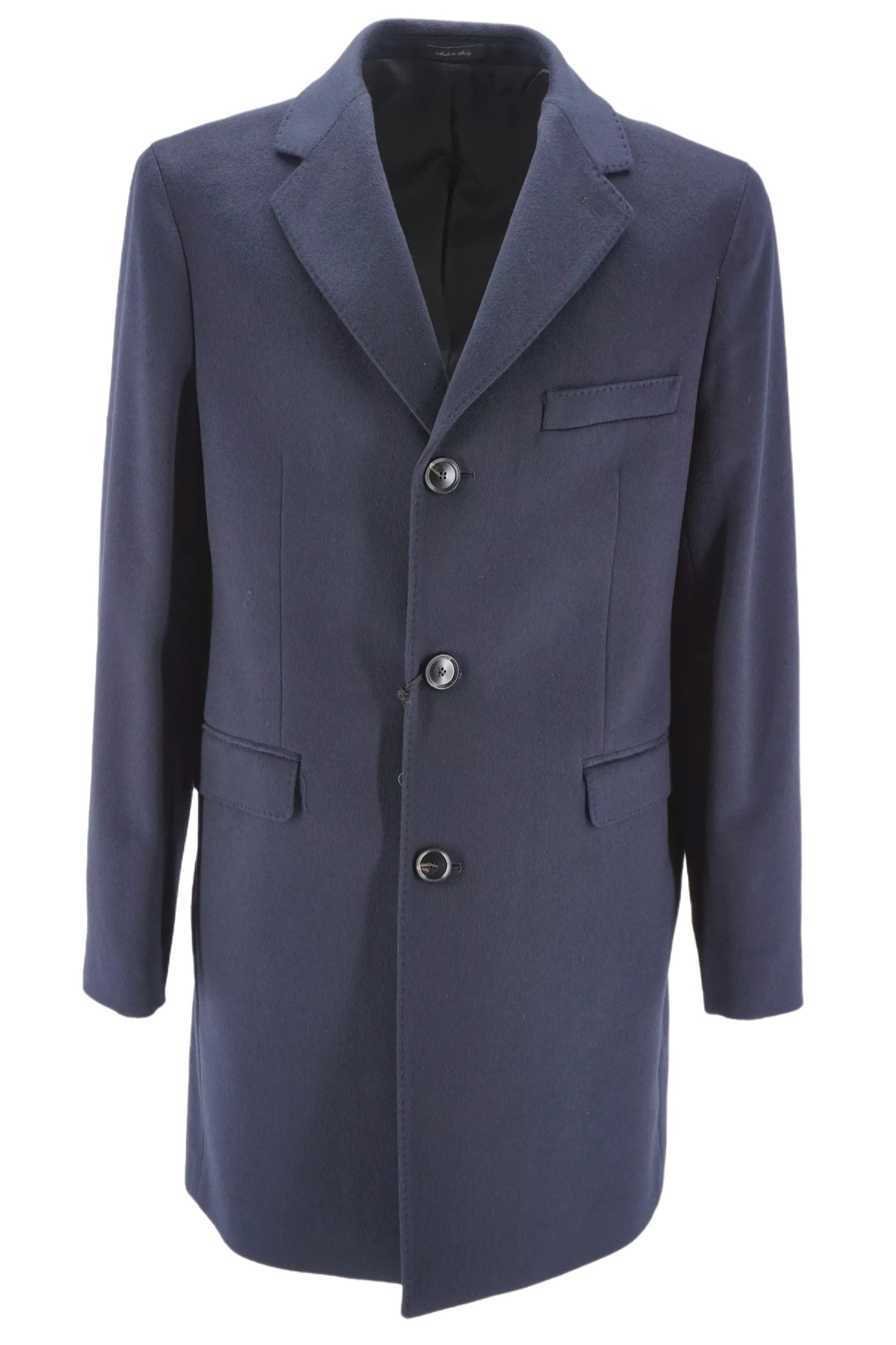 Pure Cashmere Coat Blue