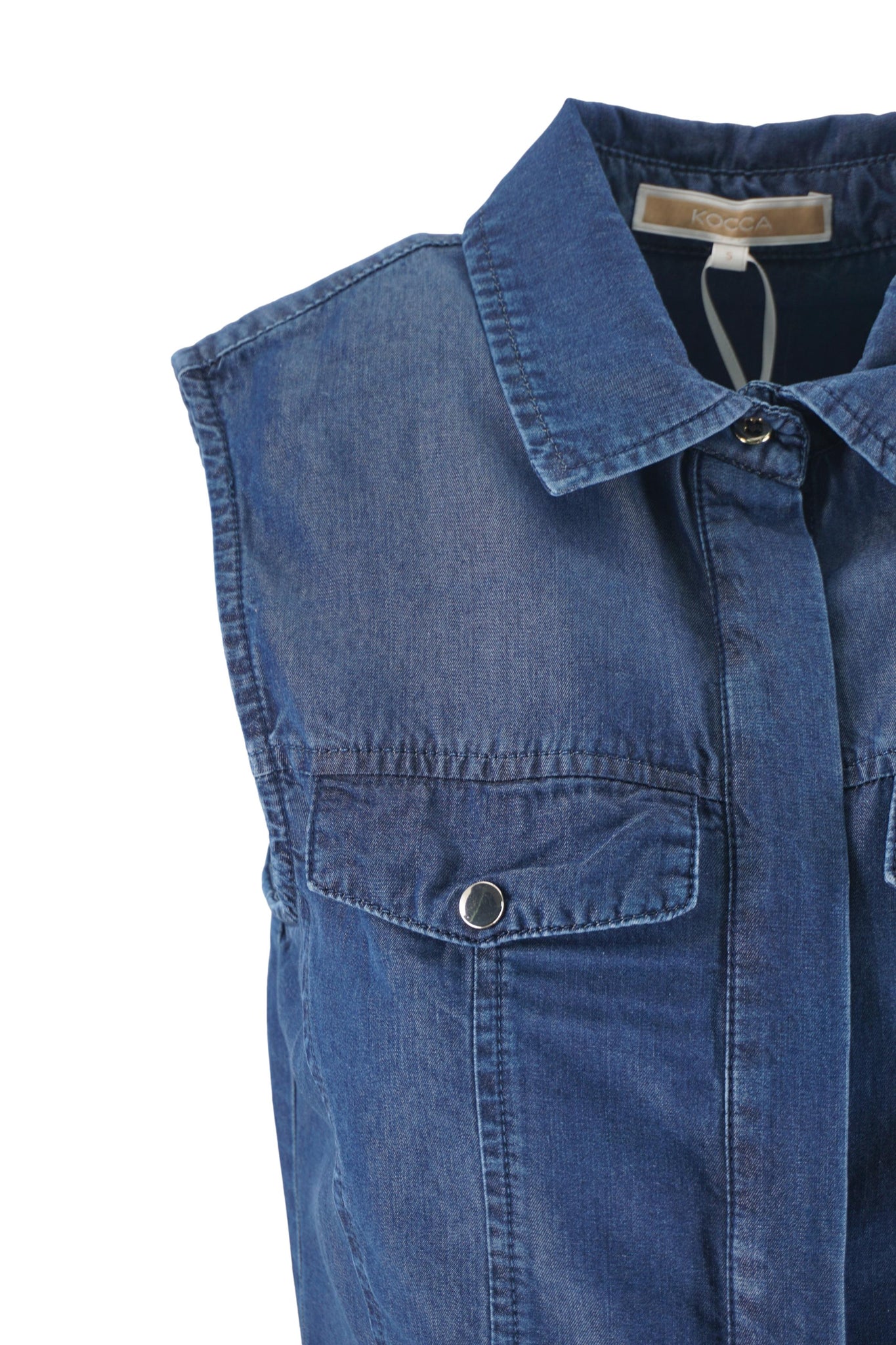 Camicia Smanicata in Denim  / Jeans - Ideal Moda