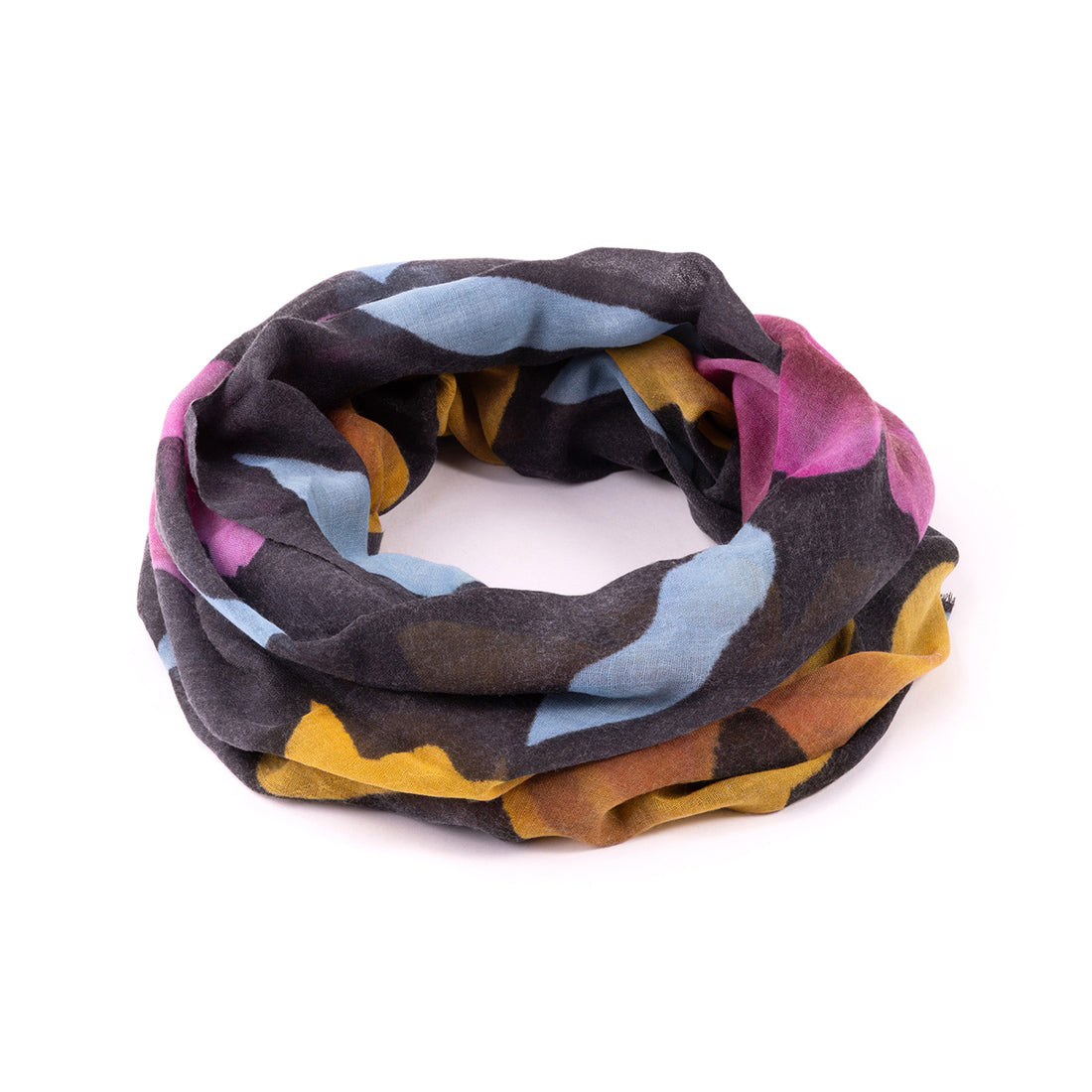 Sciarpa in Lana con Fantasia / Grigio - Ideal Moda