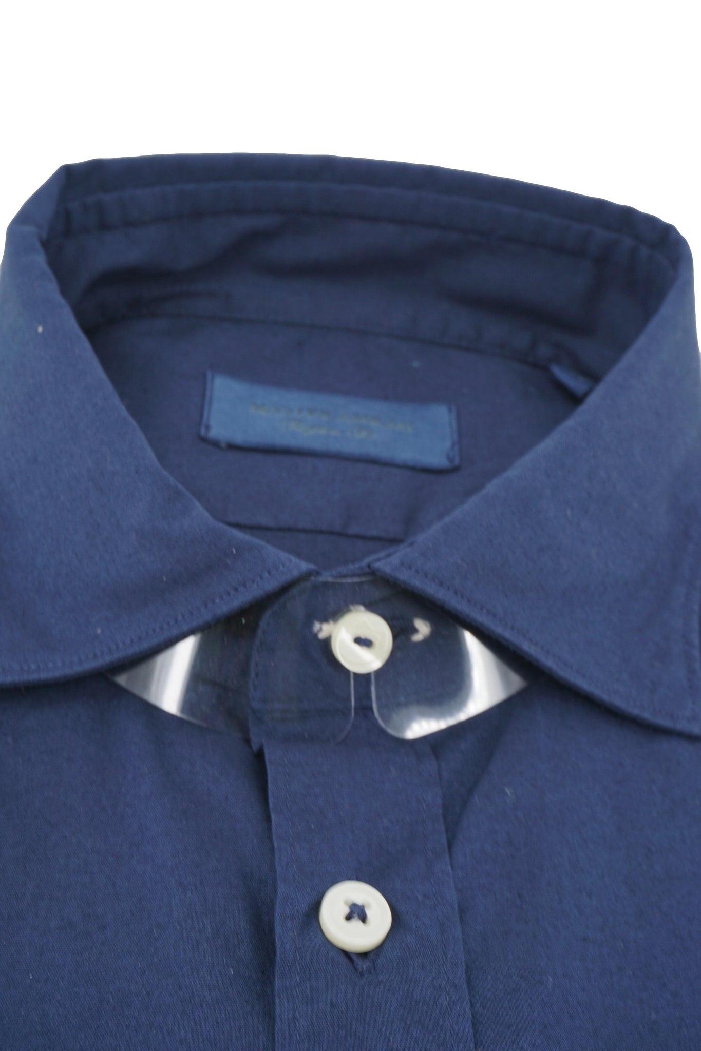 Camicia in Puro Cotone Regular Fit / Blu - Ideal Moda