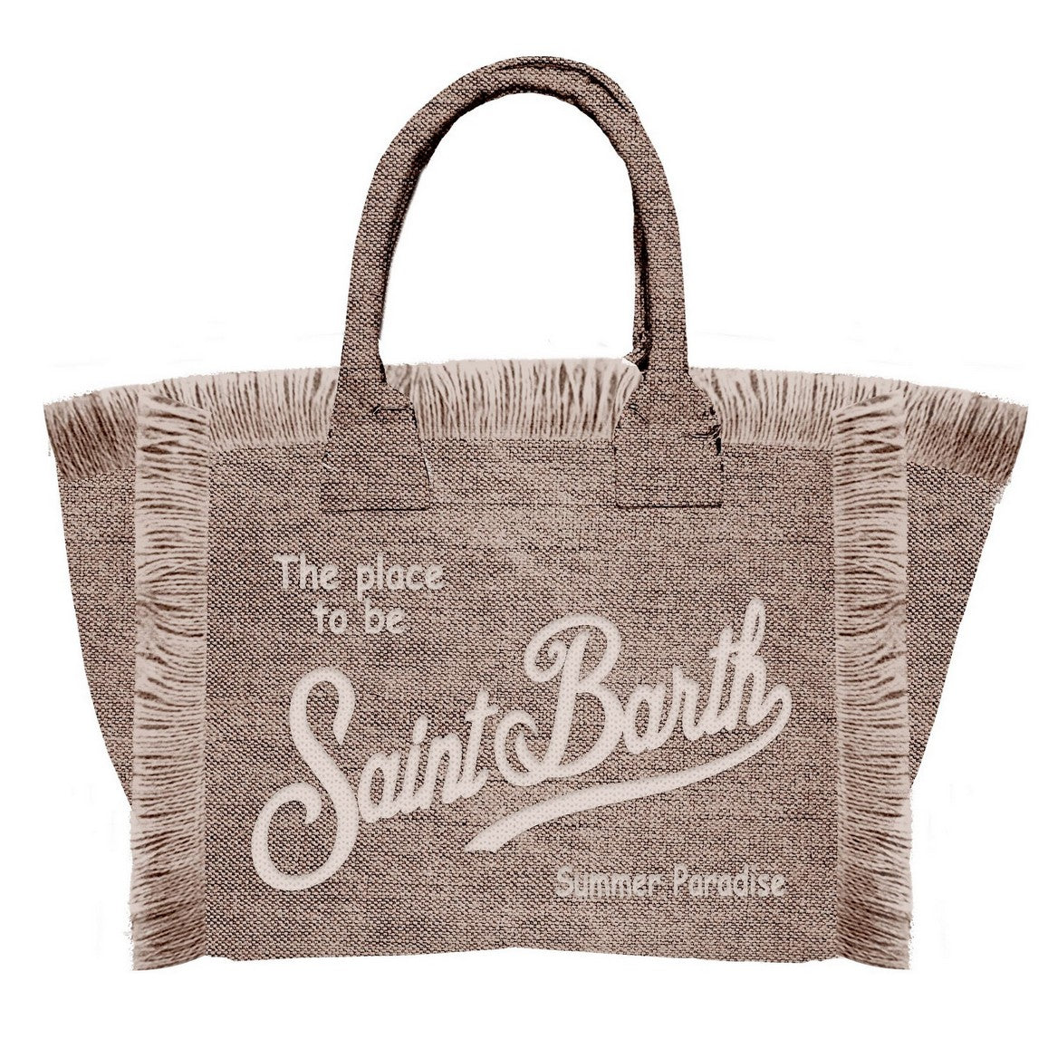 Borsa Tote Vanity in Lino / Marrone - Ideal Moda