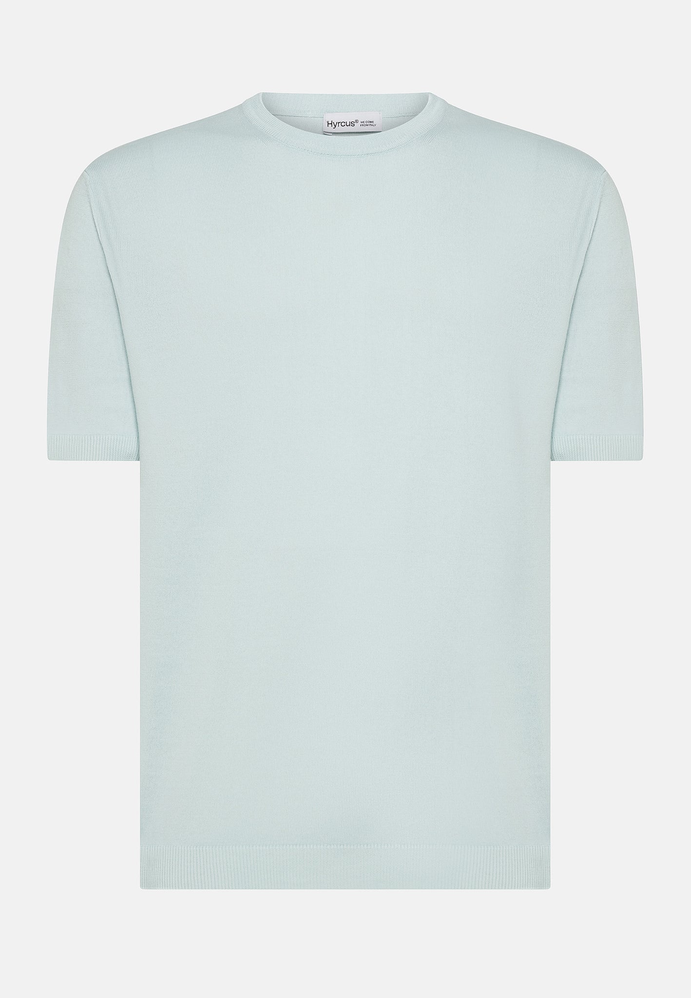 T-Shirt in Filo di Cotone Finezza 14 / Azzurro - Ideal Moda