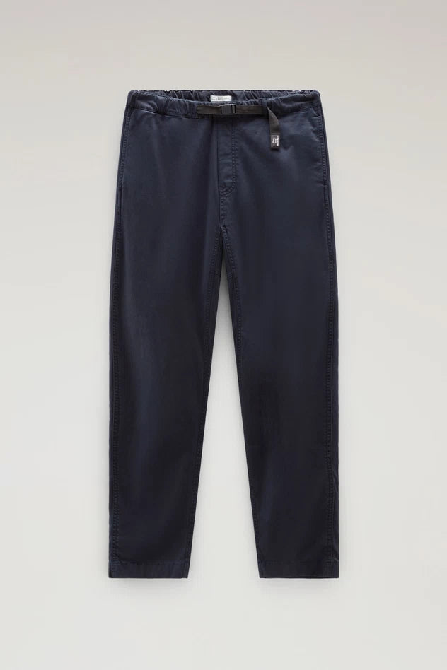 Pantalone Chino in Cotone con Cintura in Nylon / Blu - Ideal Moda