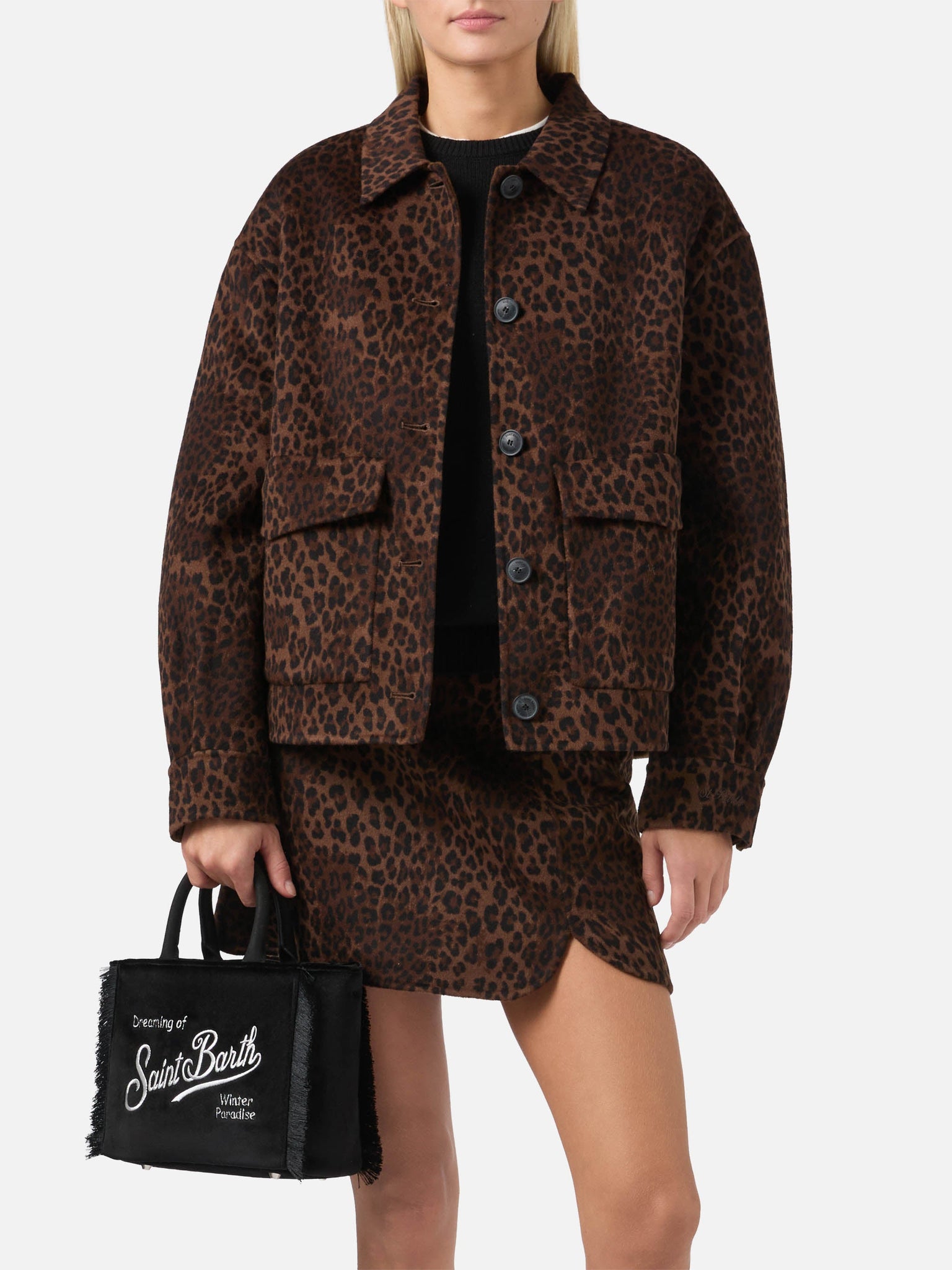 Borsa a Mano Vanity Mini in Velluto / Nero - Ideal Moda