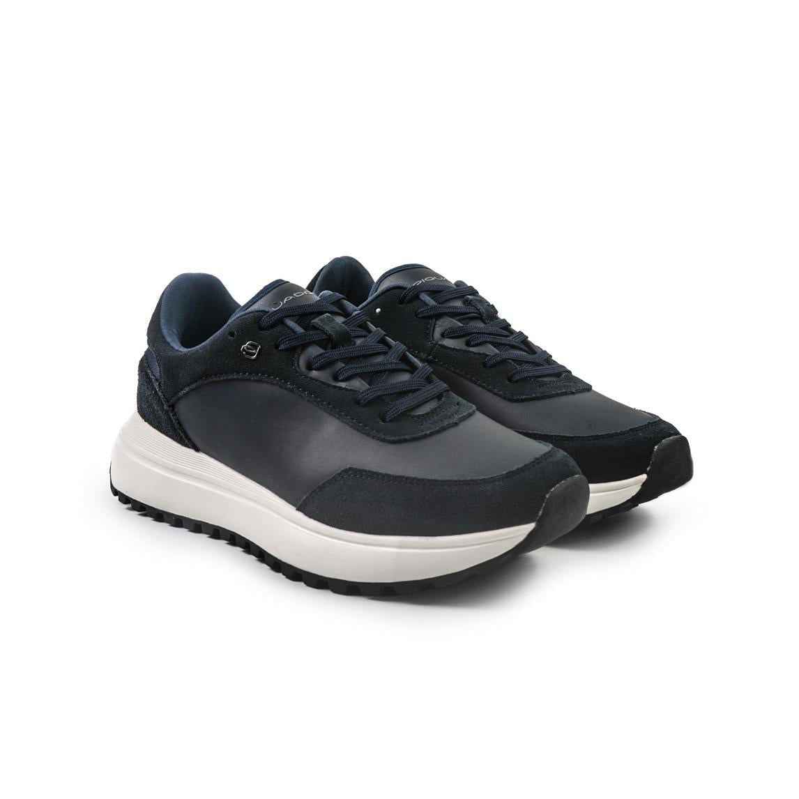 Sneaker in Pelle e Tessuto / Blu - Ideal Moda