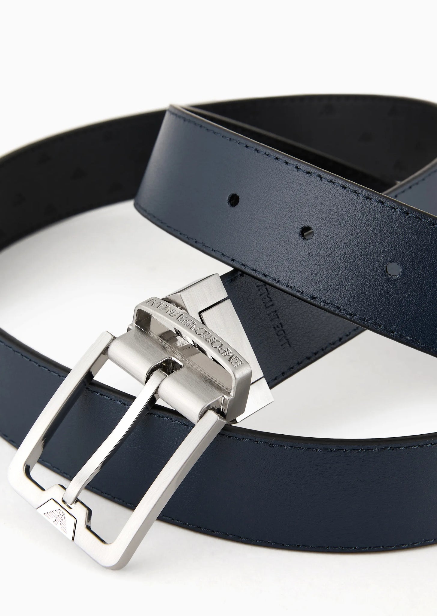 Cintura Reversivibile in Pelle / Nero - Ideal Moda