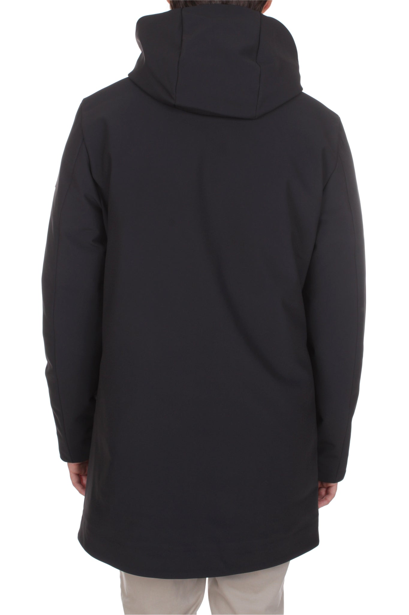 Giubbino Parka Stretch in Nylon / Nero - Ideal Moda