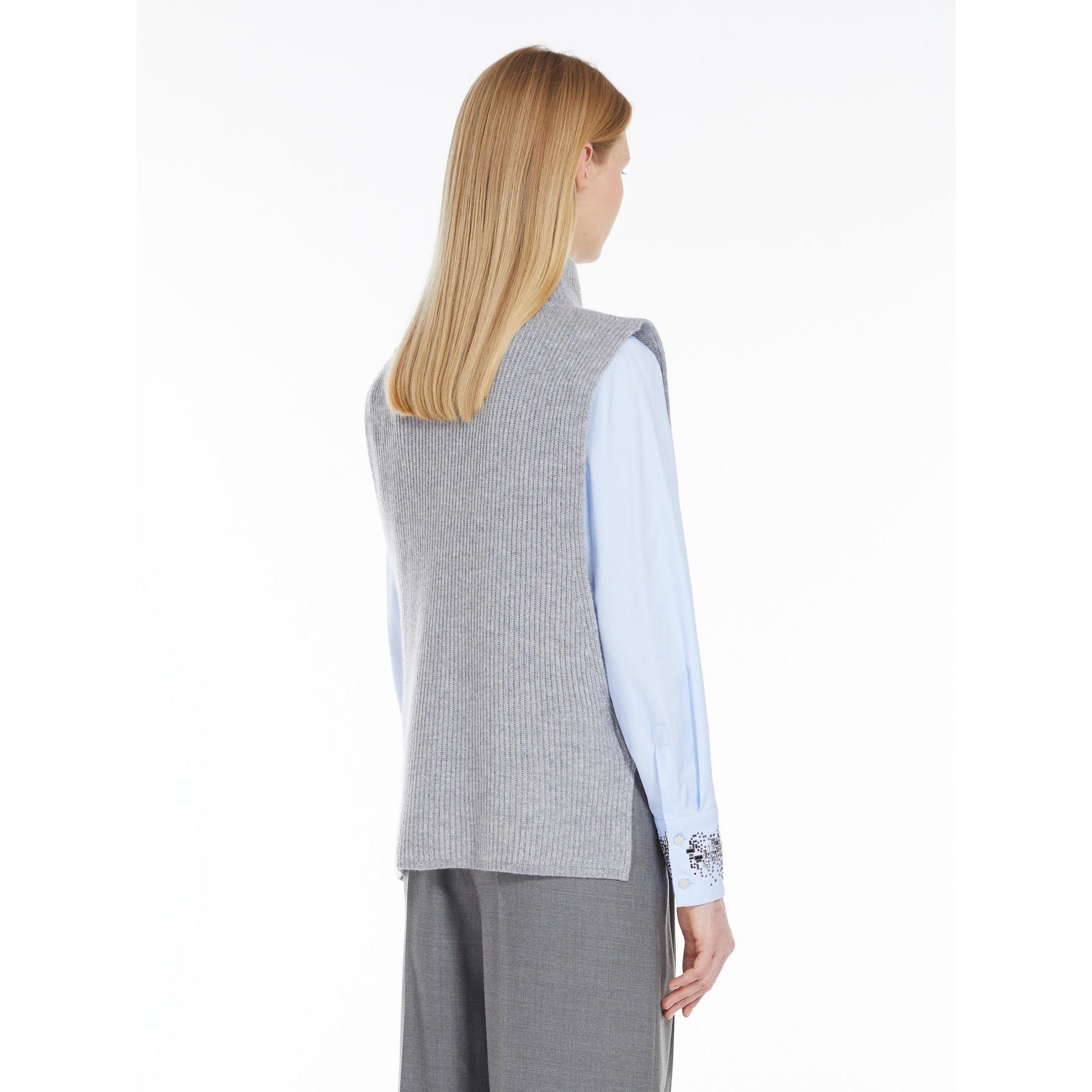 Gilet in Maglia / Grigio - Ideal Moda