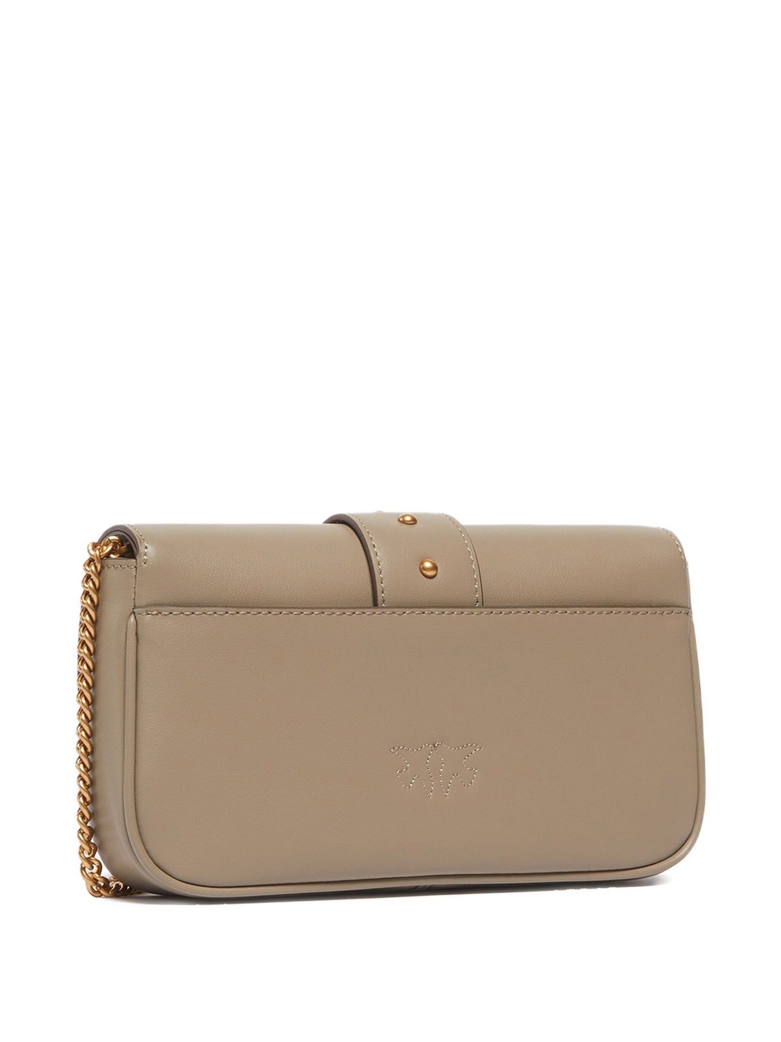 Borsa Pochette a Tracolla Piccola in Pelle / Tortora - Ideal Moda