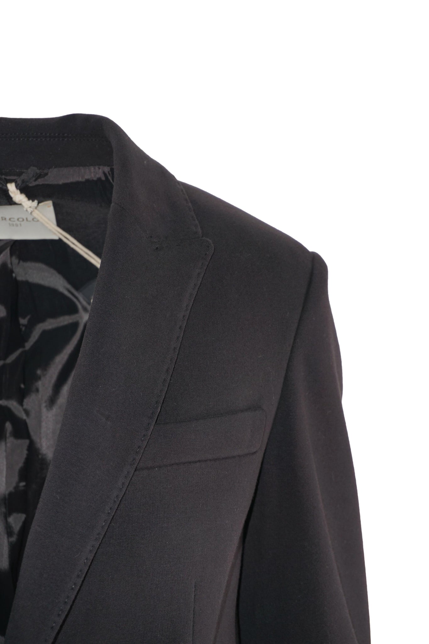 Giacca Slim Fit in Jersey Elasticizzato / Nero - Ideal Moda