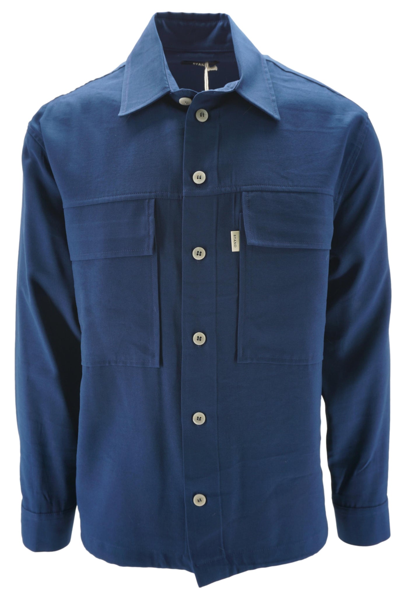 Overshirt Shirt in Linen Effect Bluette
