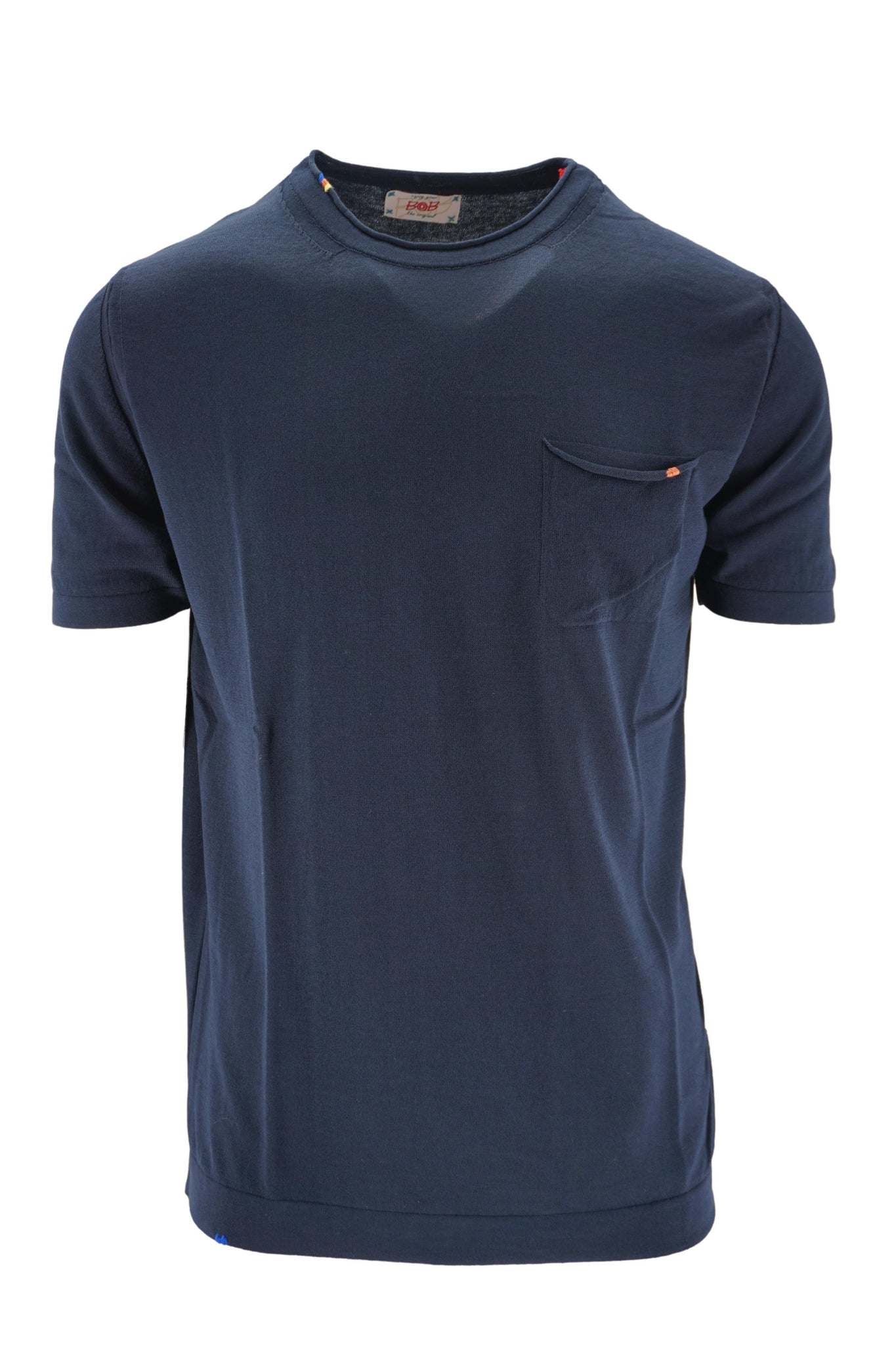 T-Shirt a Taglio Vivo / Blu - Ideal Moda