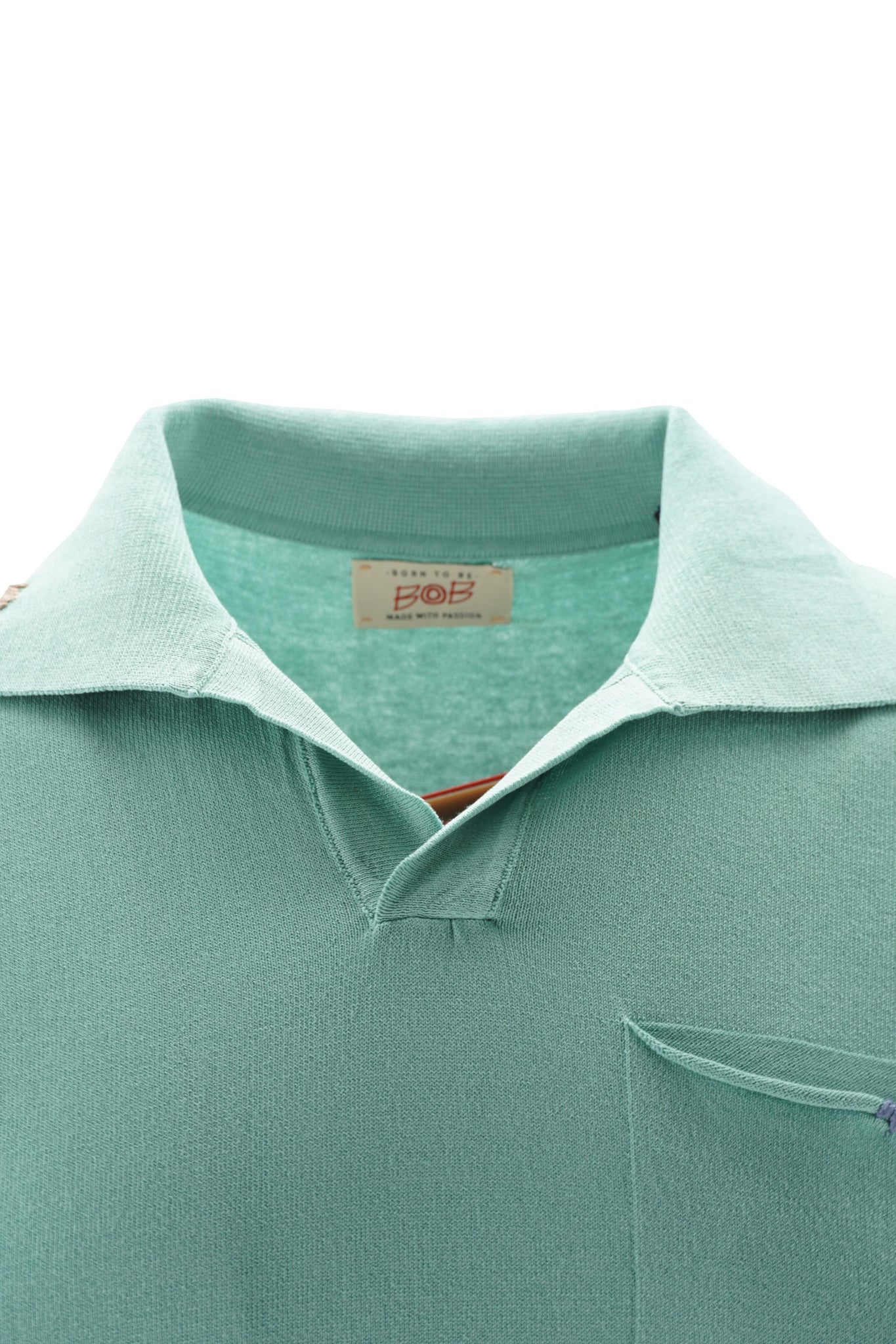 Polo Senza Bottoni in 100% Cotone / Verde - Ideal Moda