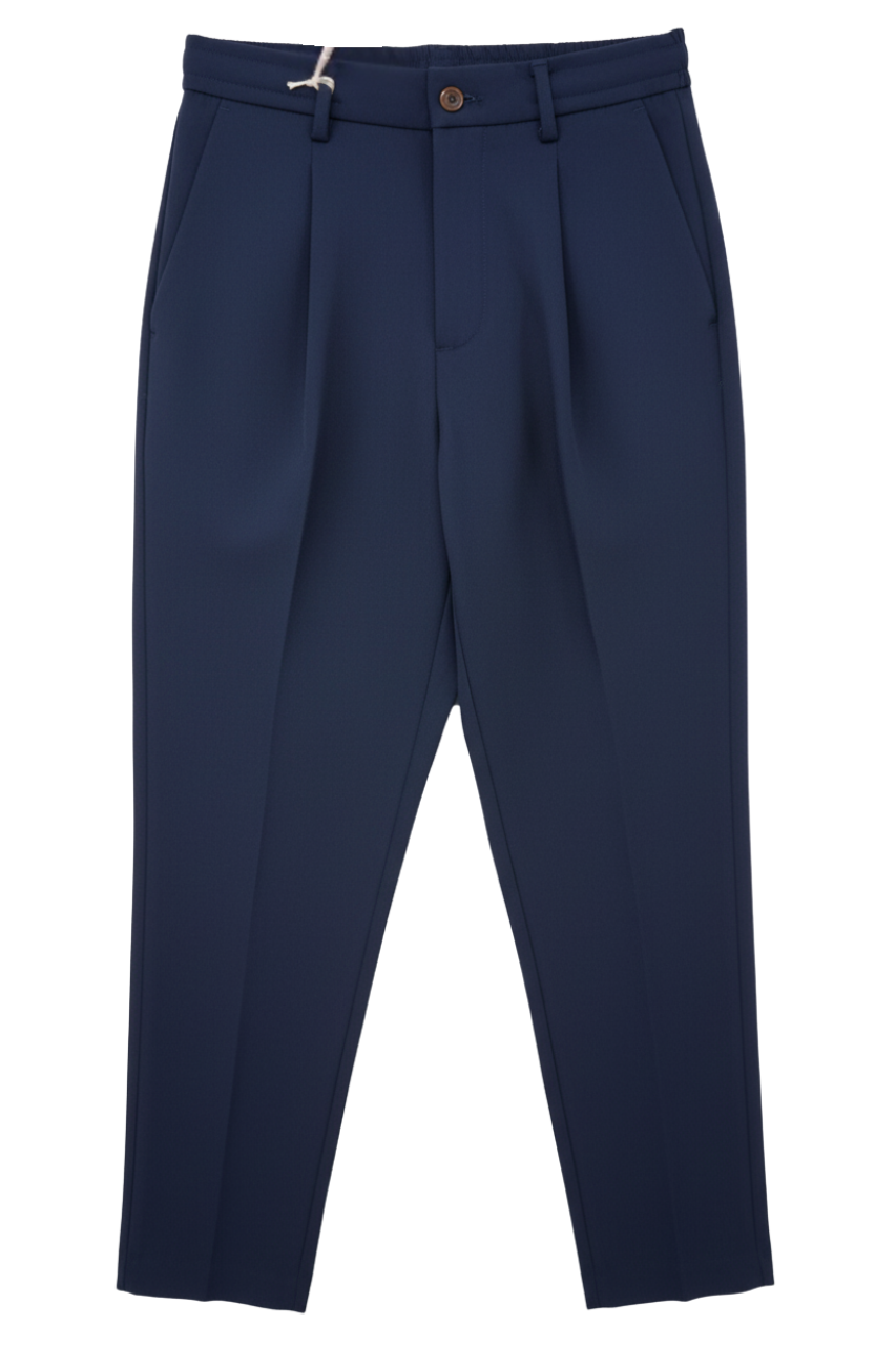 Pantalone Modello Relax Regular Fit / Blu - Ideal Moda