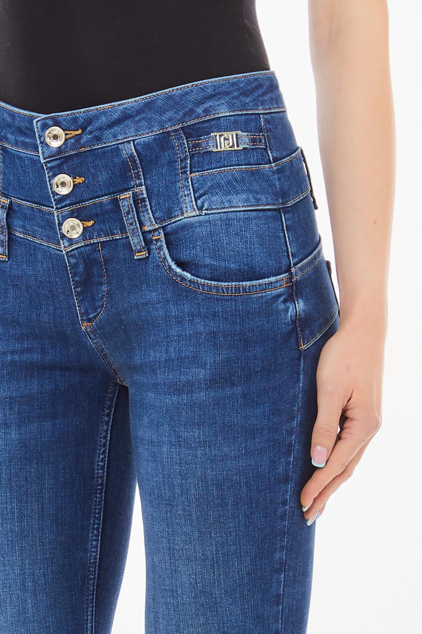 Jeans Skinny a Vita Alta / Jeans - Ideal Moda