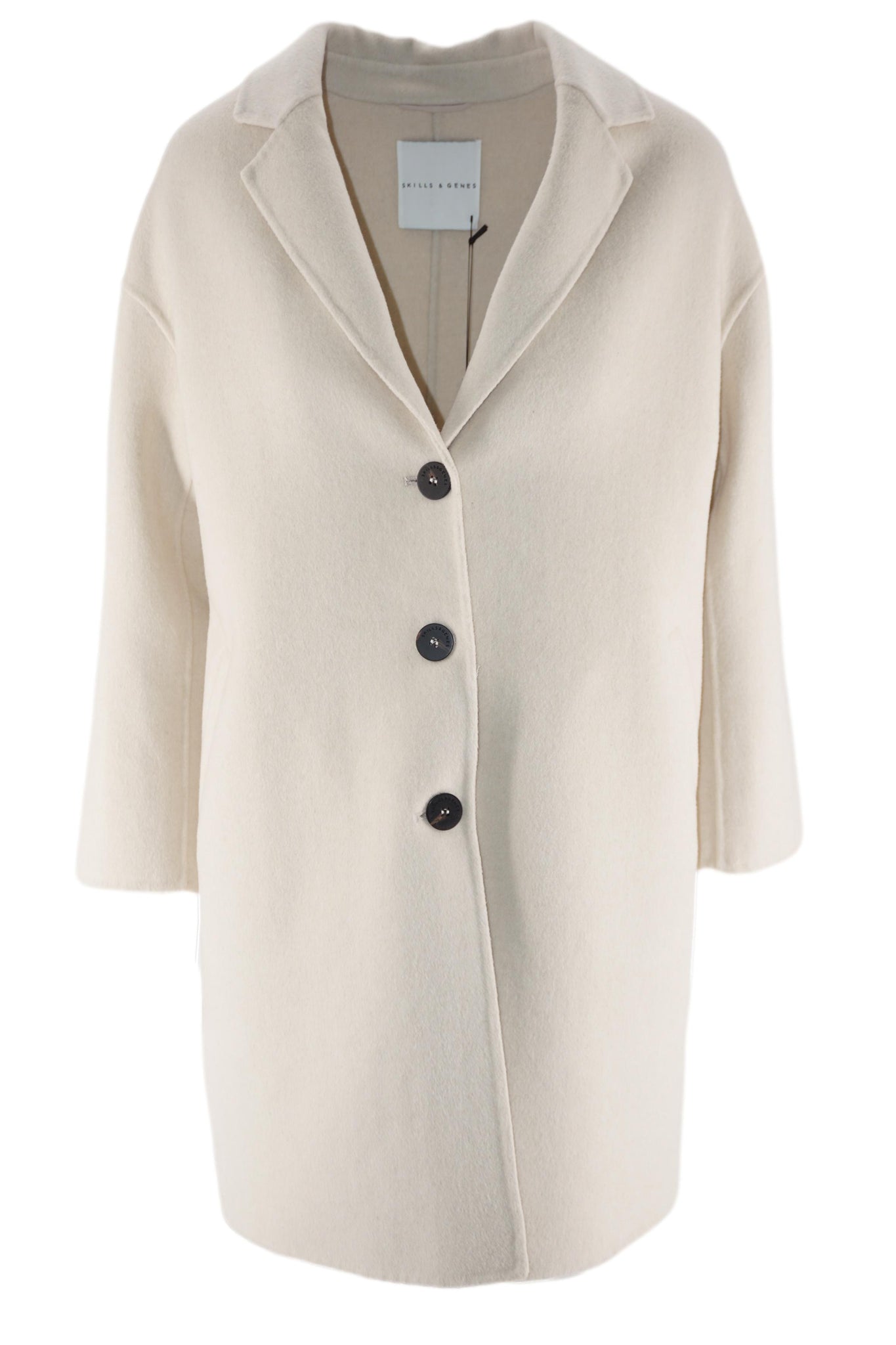 Cappotto Sfoderato in Lana / Bianco - Ideal Moda