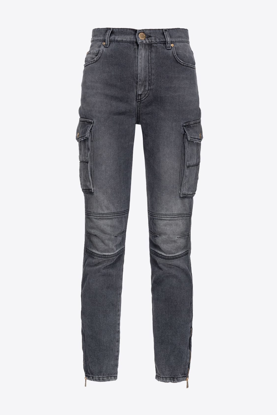Jeans Cargo Skinny / Grigio - Ideal Moda
