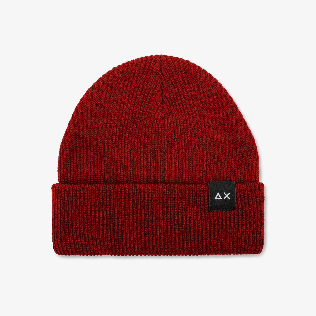 Cappello con Logo su Risvolto / Rosso - Ideal Moda