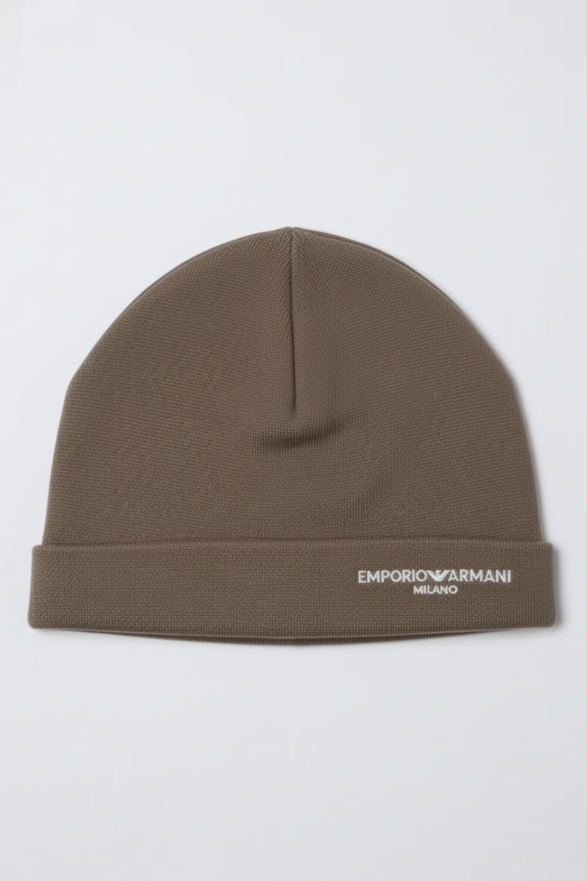 Berretto in Lana con Ricamo / Beige - Ideal Moda