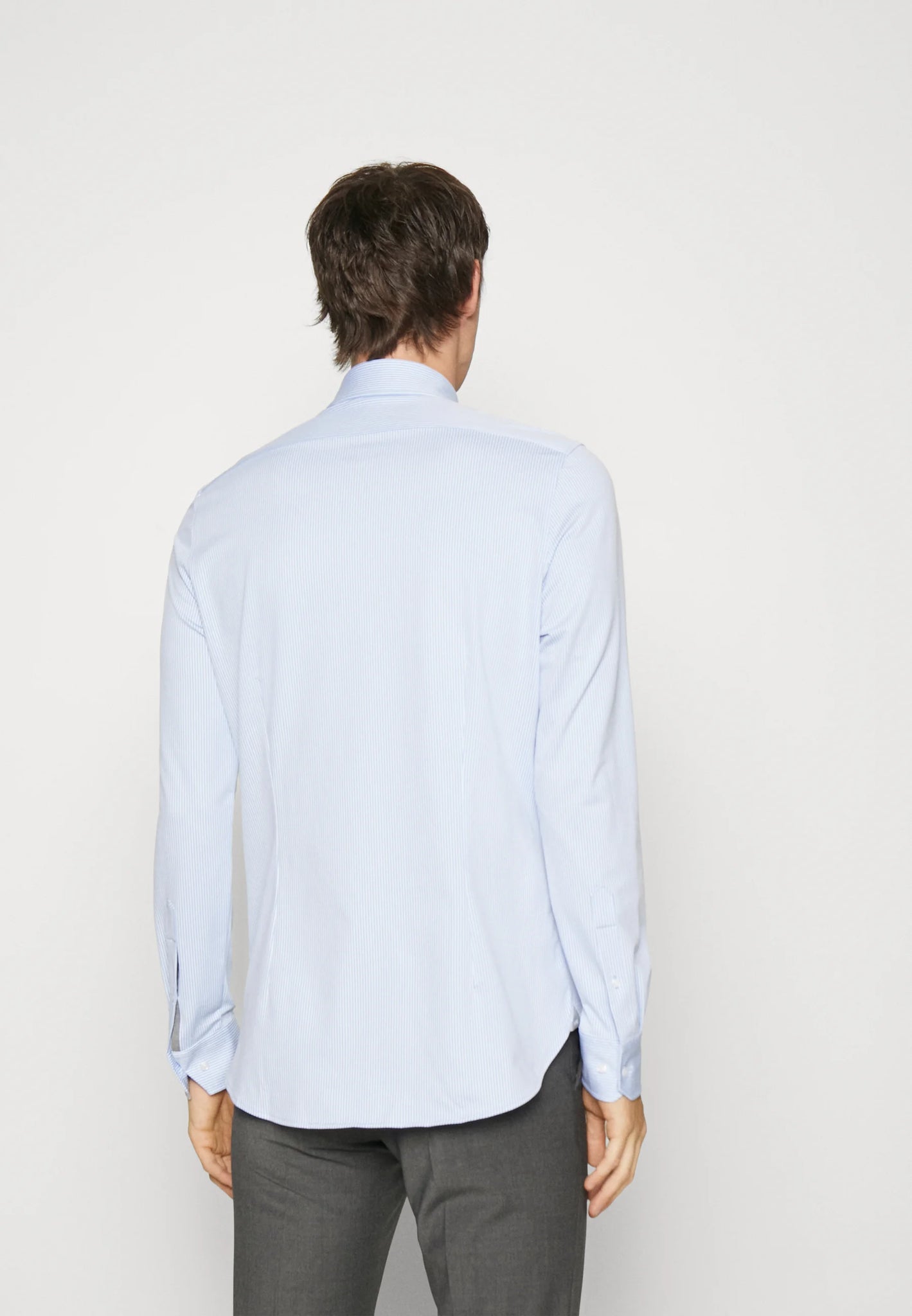 Camicia in Tessuto Tecnico Slim Fit / Celeste - Ideal Moda