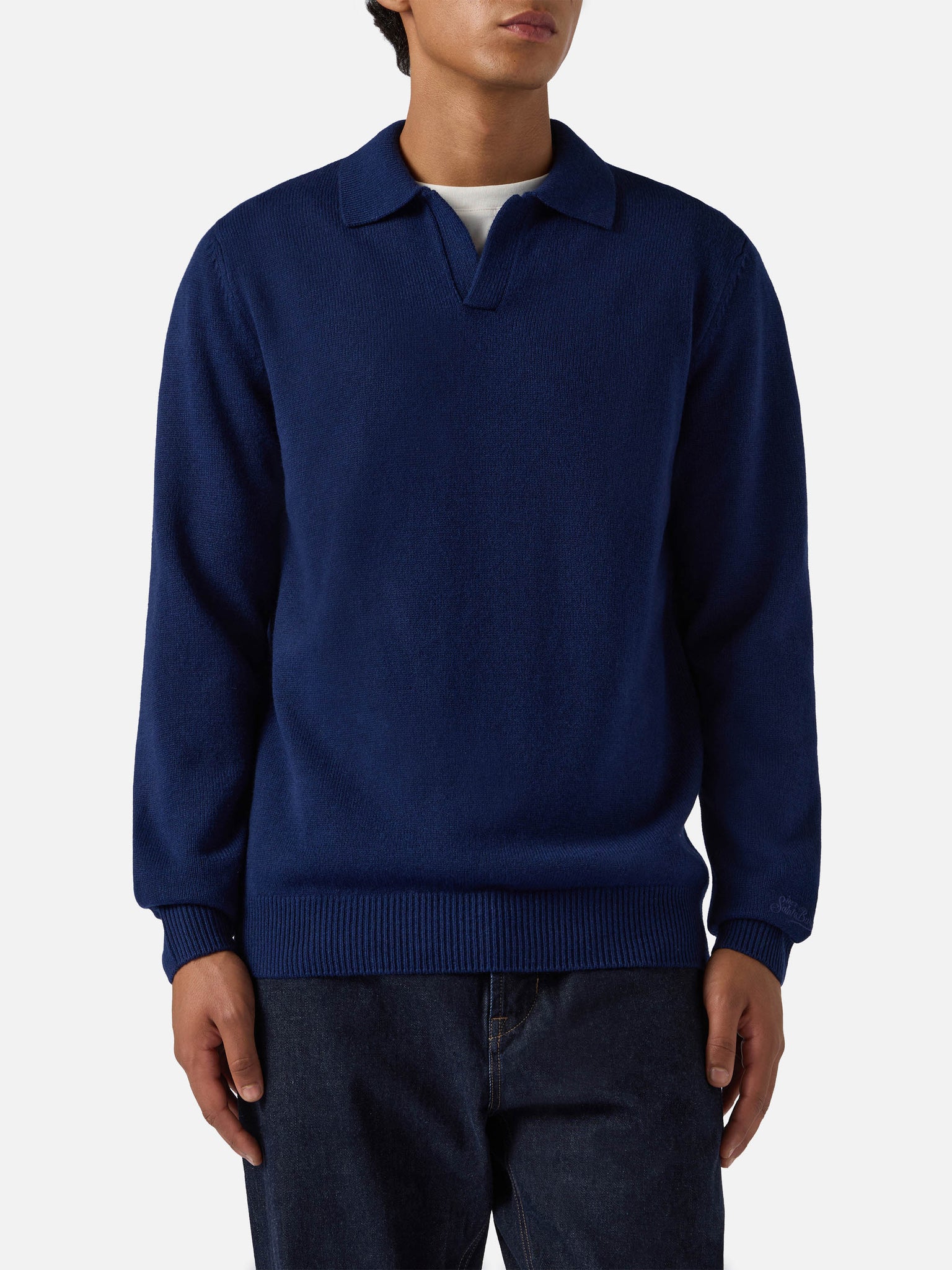 Polo in Maglia Covent in Lana / Blu - Ideal Moda