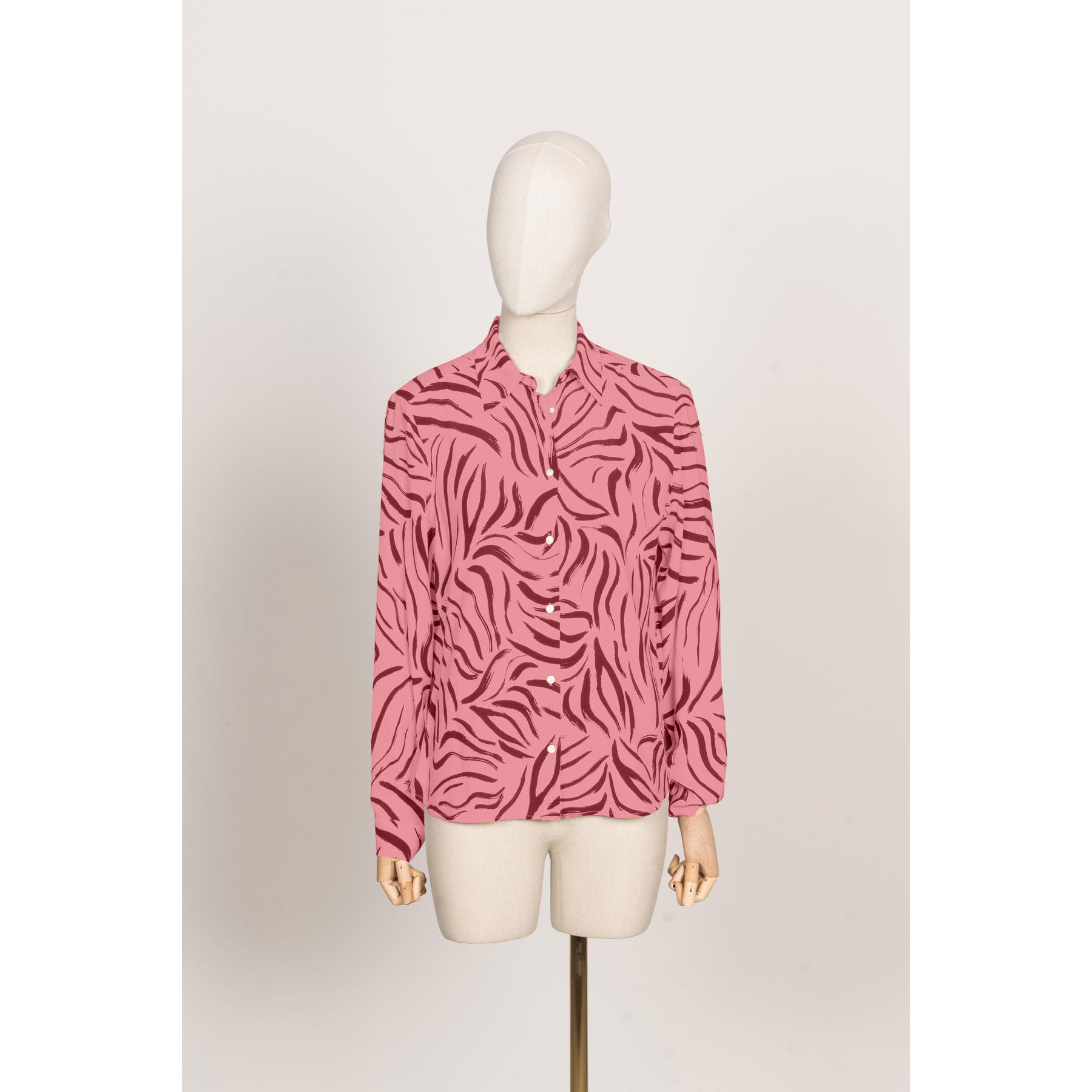 Camicia in Crepe di Viscosa / Rosa - Ideal Moda