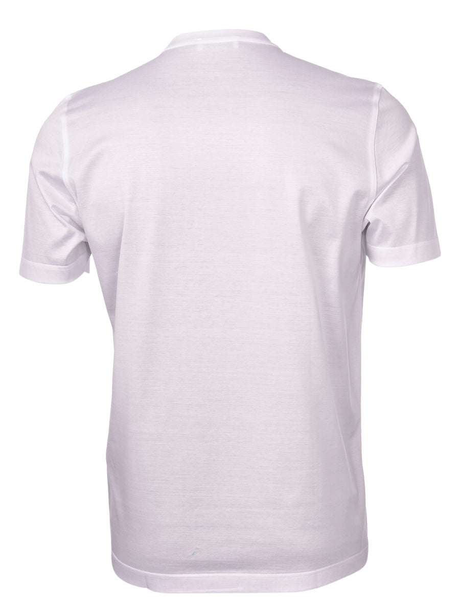 T-Shirt in Filo di Scozia / Bianco - Ideal Moda