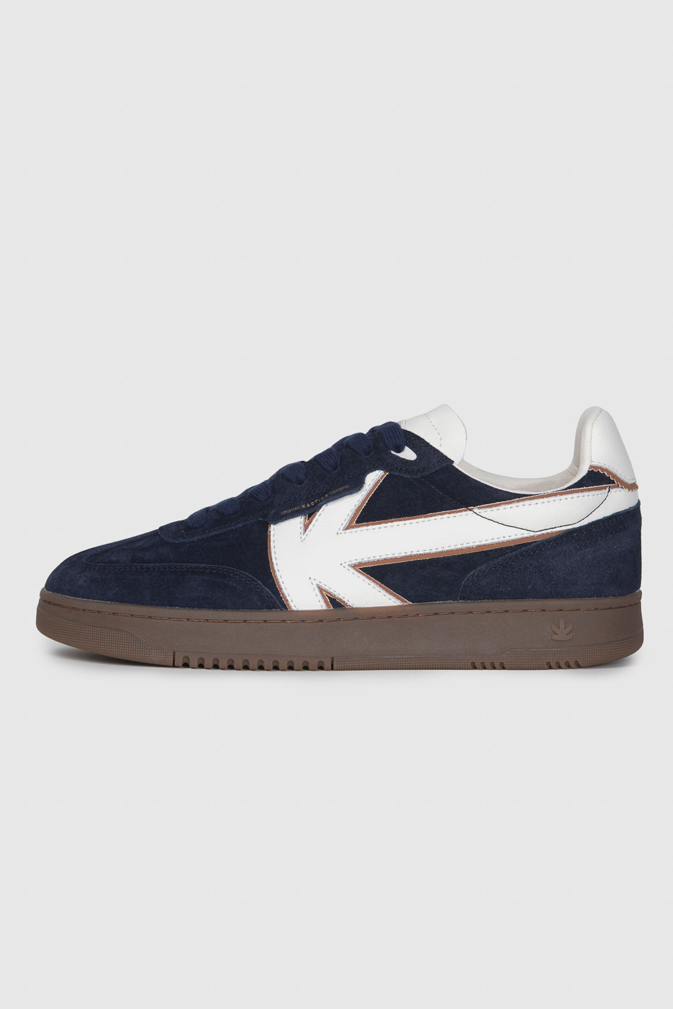 Sneaker in Pelle Boston Piping / Blu - Ideal Moda