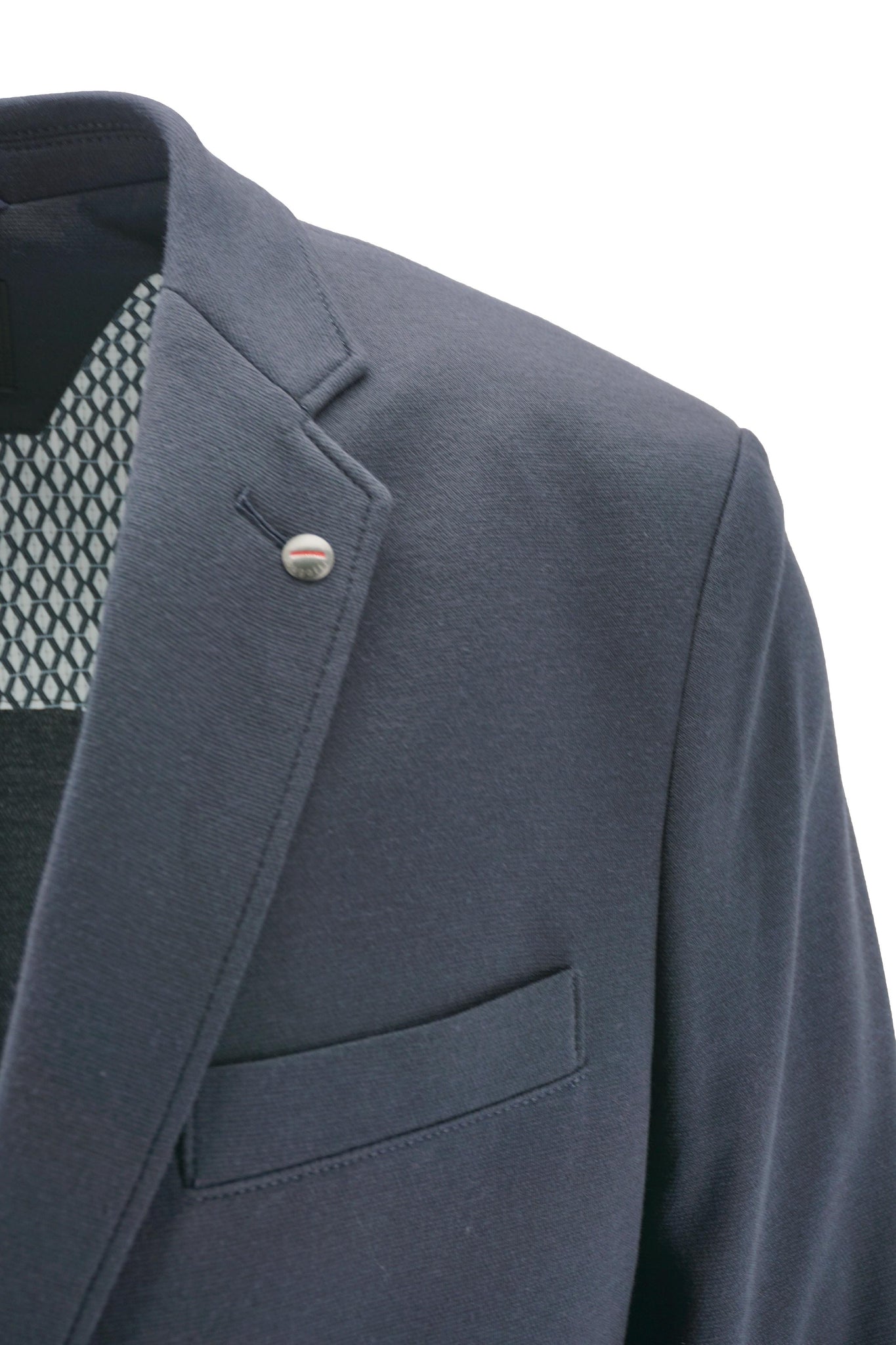 Giacca Regular Fit in Jersey di Cotone / Blu - Ideal Moda