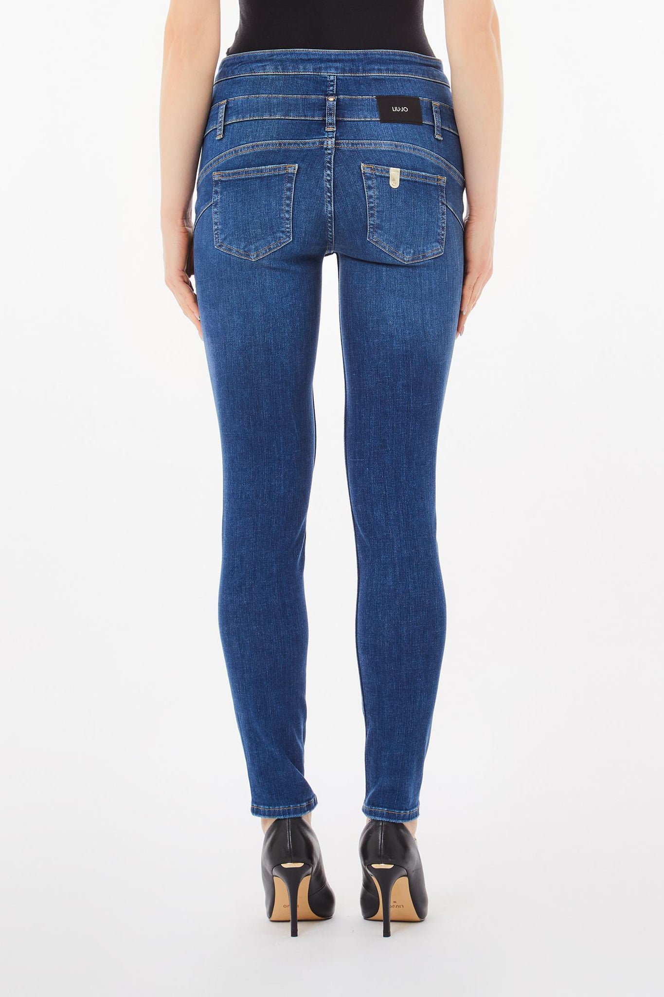 Jeans Skinny a Vita Alta / Jeans - Ideal Moda