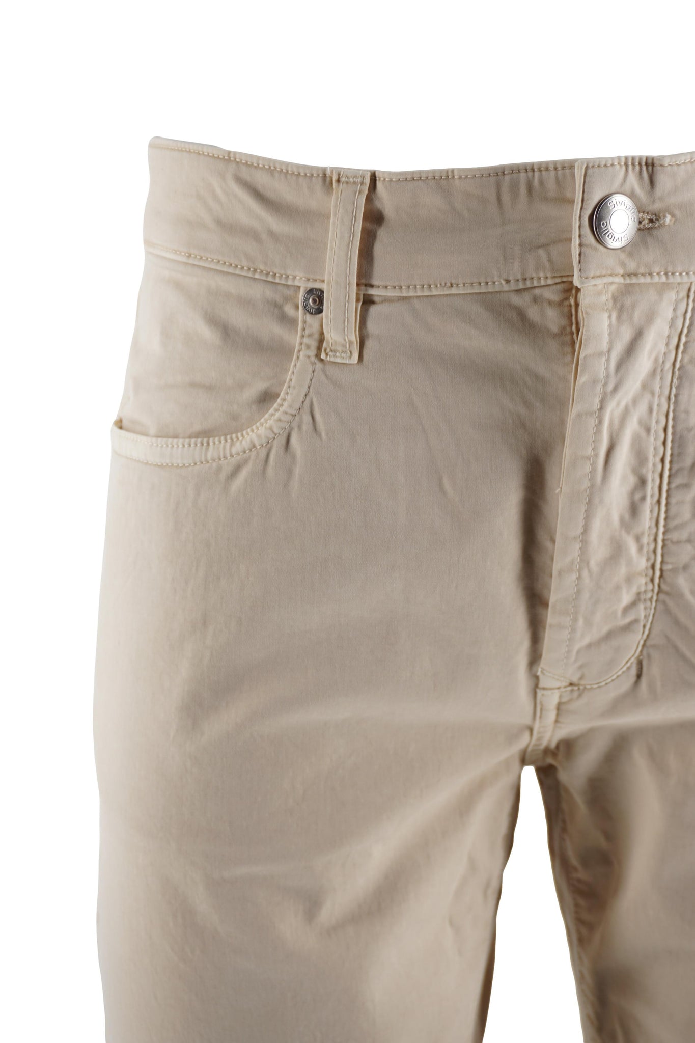 Pantalone in Cotone Cinque Tasche / Beige - Ideal Moda
