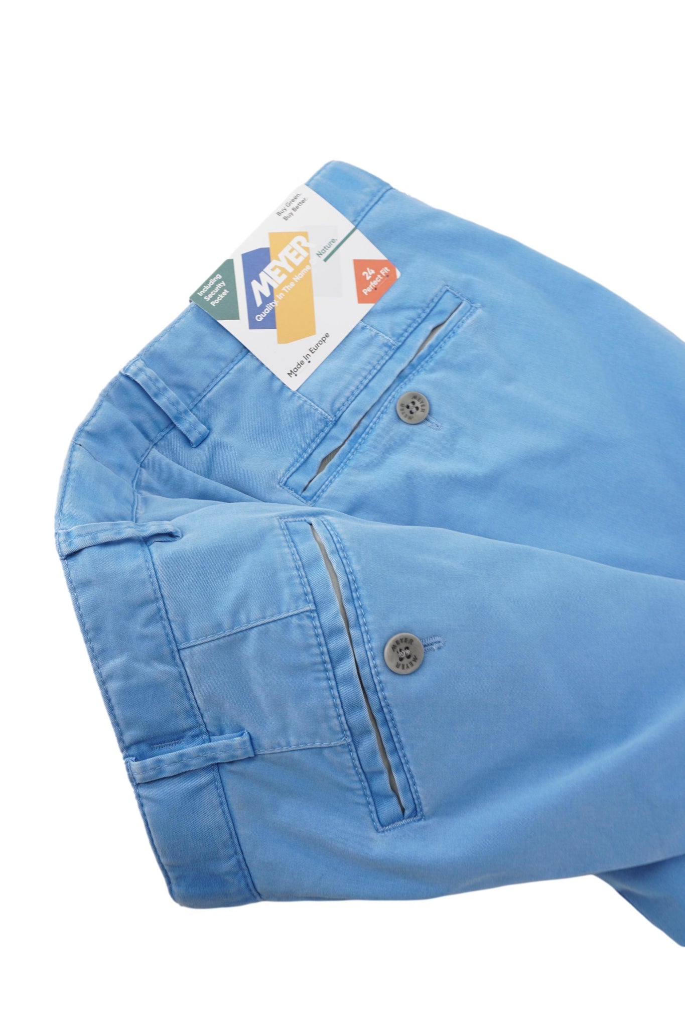 Pantalone Oslo in Cotone / Azzurro - Ideal Moda