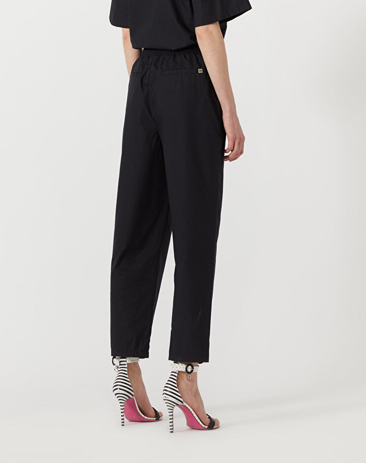 Pantalone in Cotone con Elastico in Vita / Nero - Ideal Moda