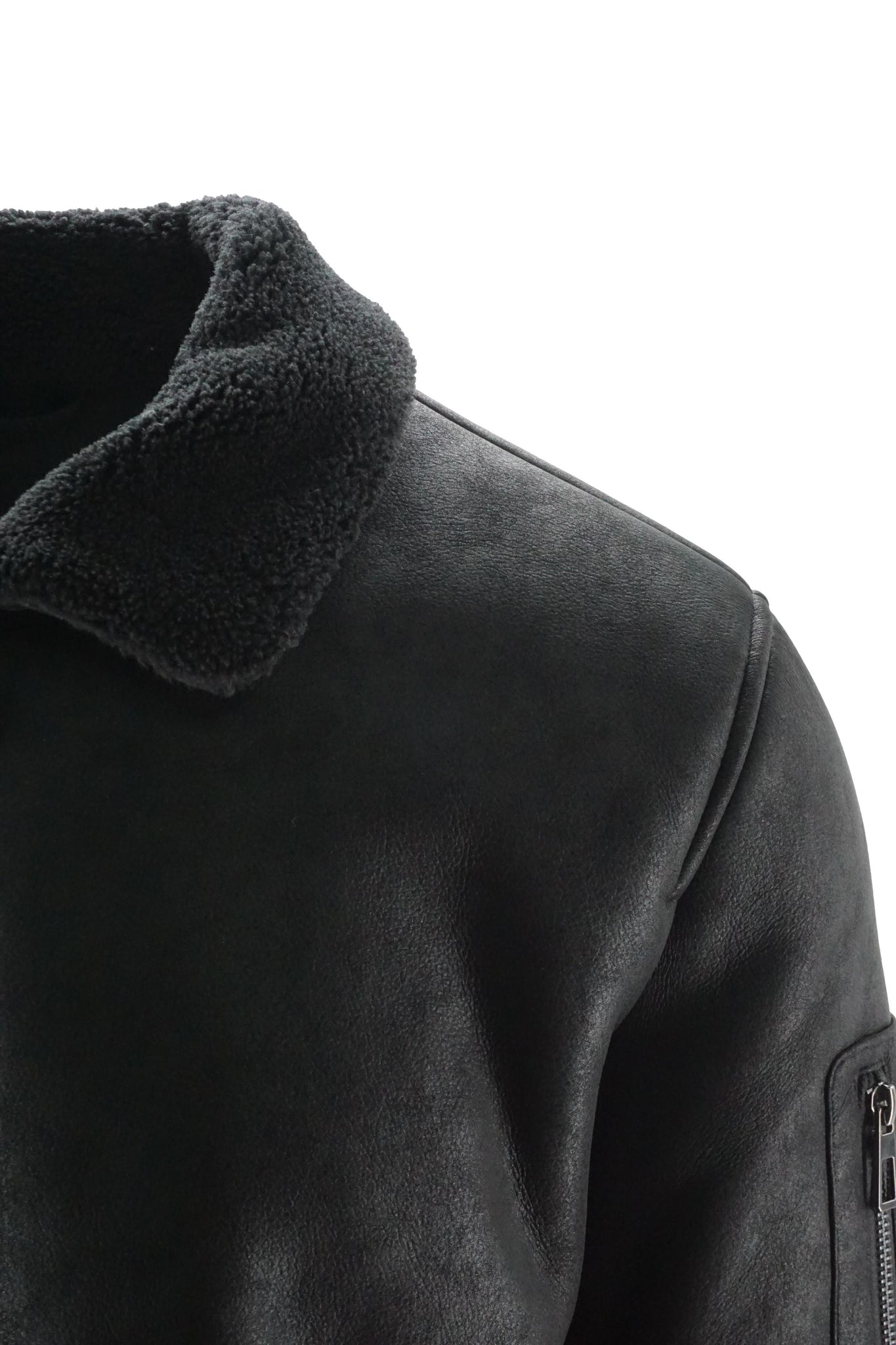 Giubbino in Eco Montone / Nero - Ideal Moda