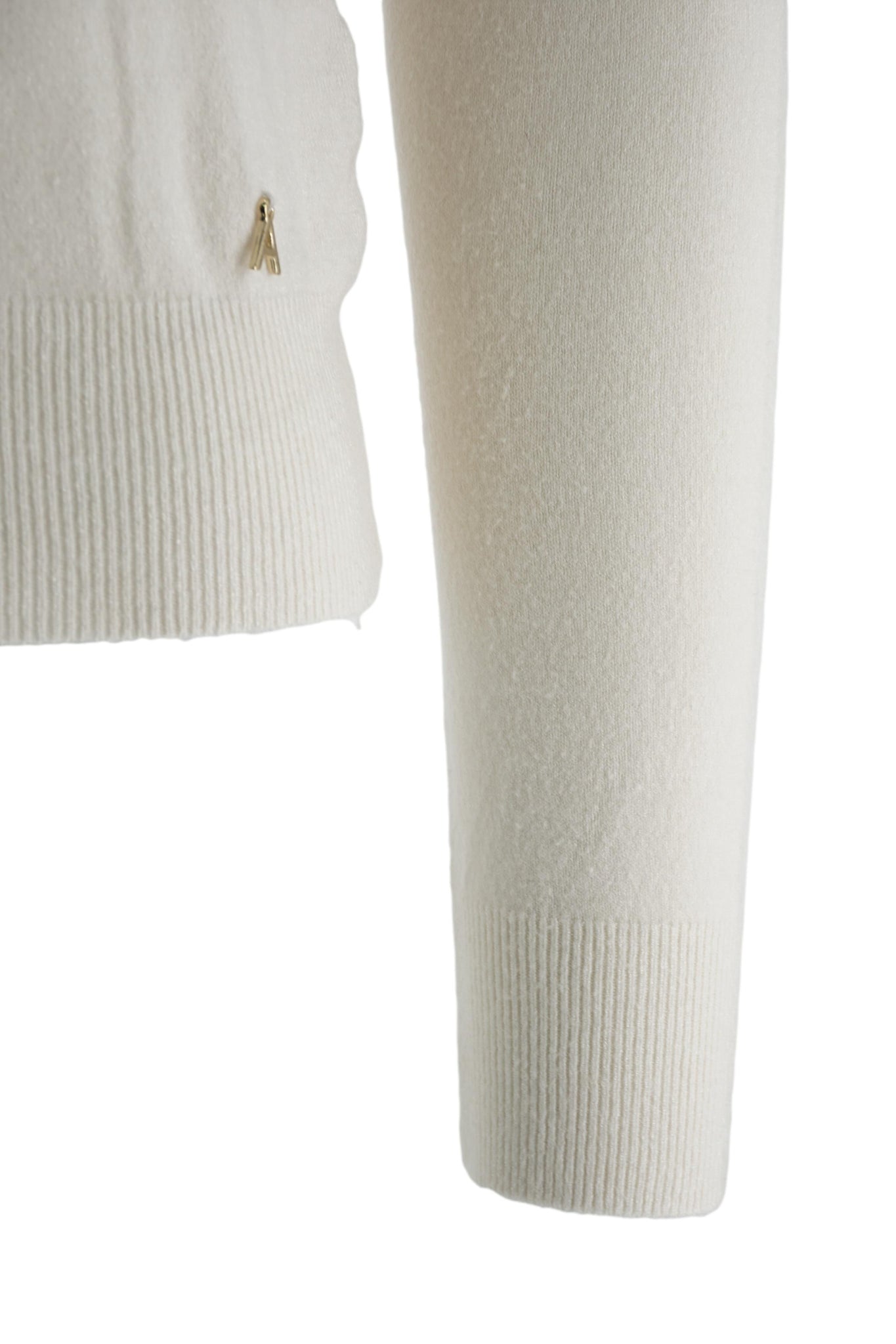 Maglia Slim Fit con Collo Alto / Bianco - Ideal Moda