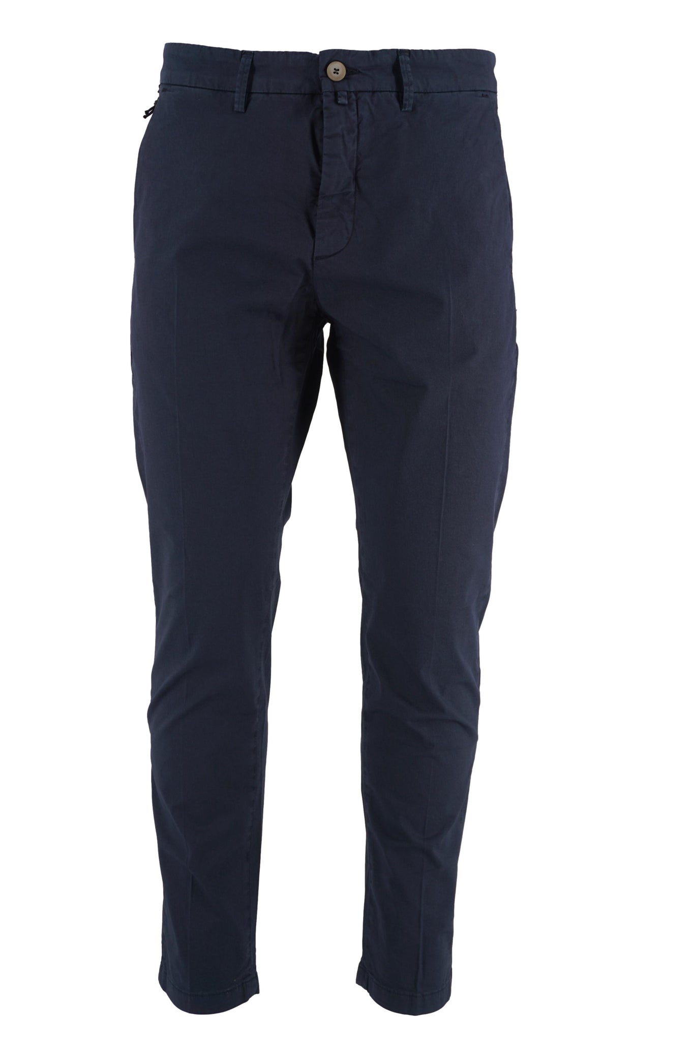 Pantalone in Cotone Regular Fit / Blu - Ideal Moda