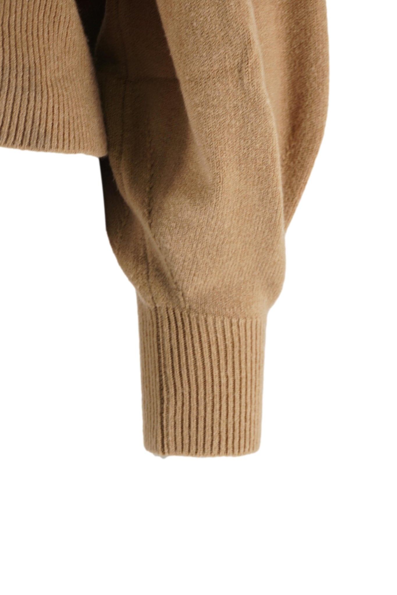 Maglia Girocollo con Spalle Scoperte / Beige - Ideal Moda