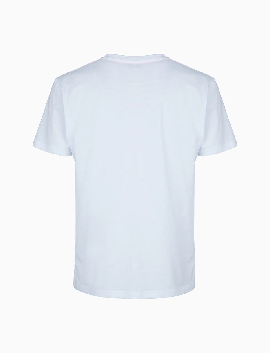 T-Shirt in Cotone con Taschino / Bianco - Ideal Moda