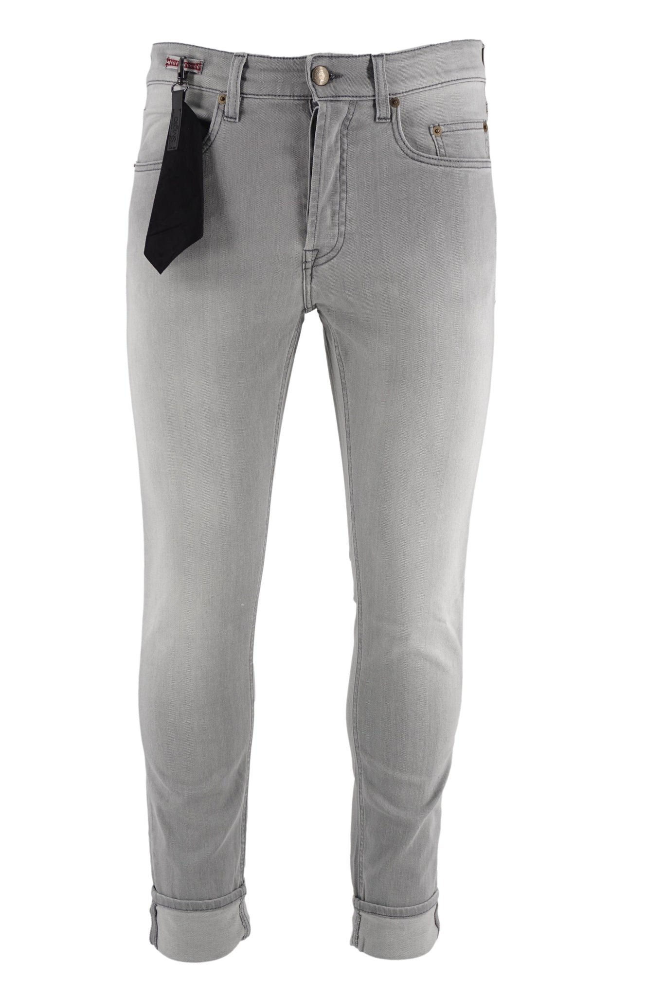 Jeans Grigio con Lavaggio Chiaro / Grigio - Ideal Moda