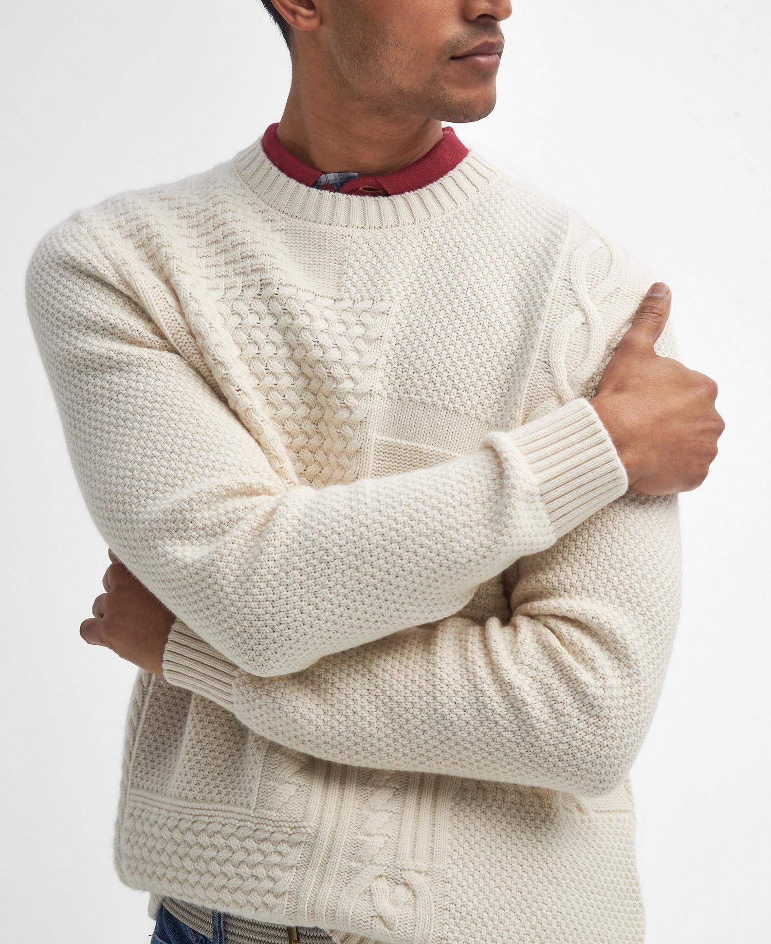 Casey Cable Knit Sweater White